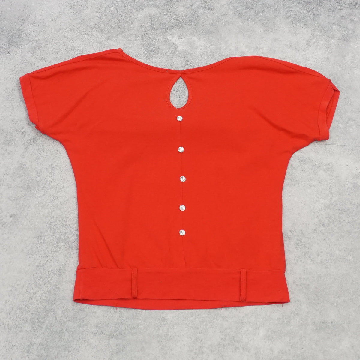 2000s Epsure Style Graphic Keyhole Back Top