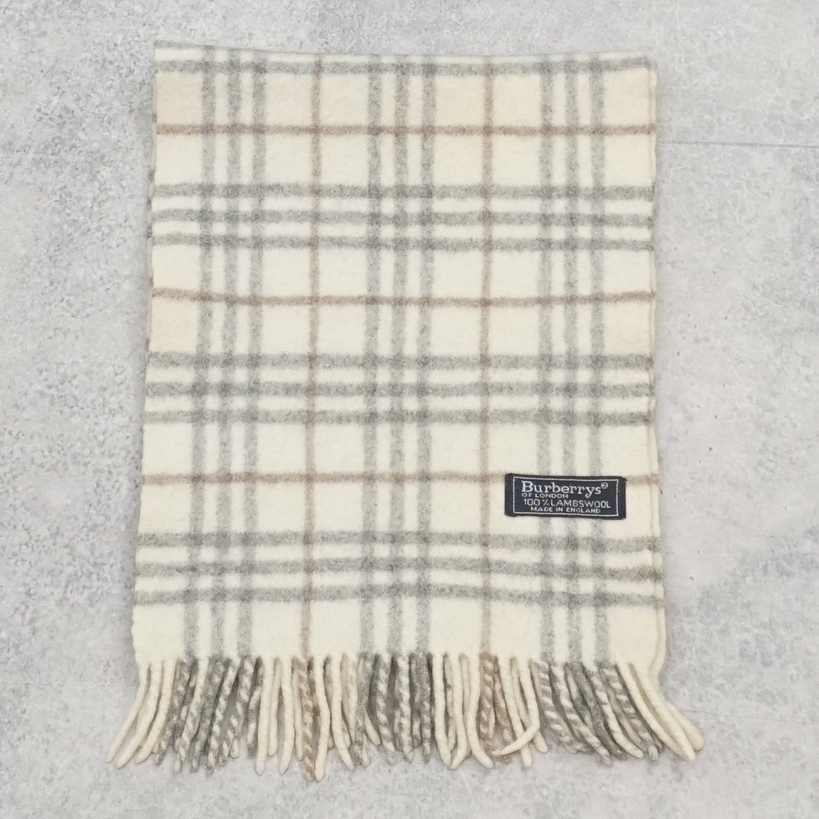 90s Burberrys Nova Check Lambswool Scarf