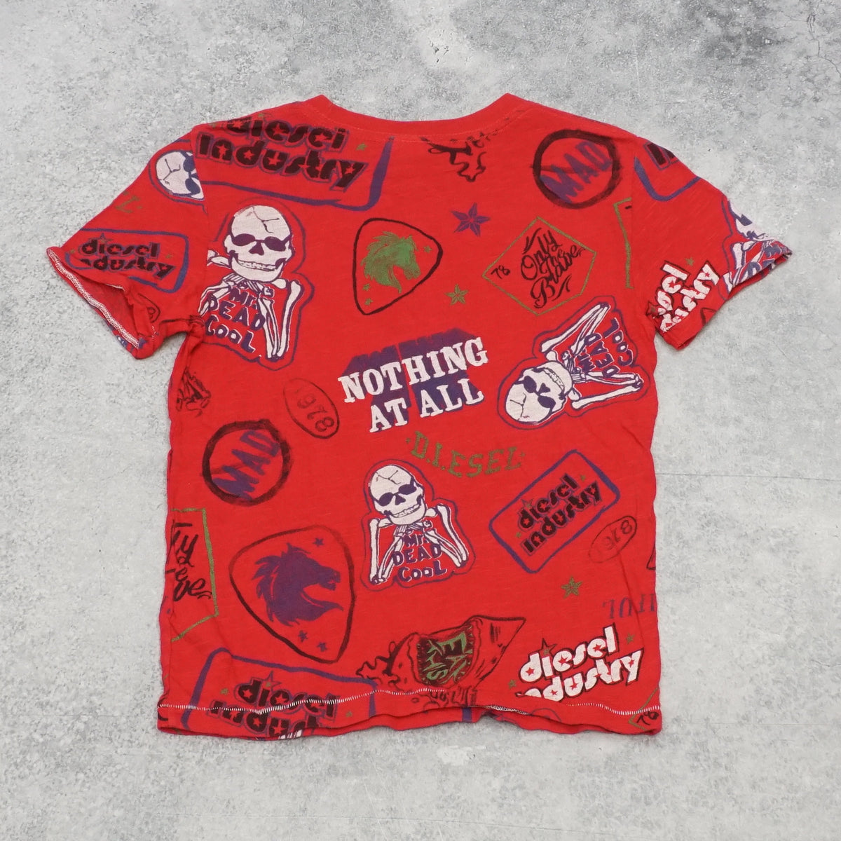 Diesel Skull Graphic All Over Print T-Shirt
