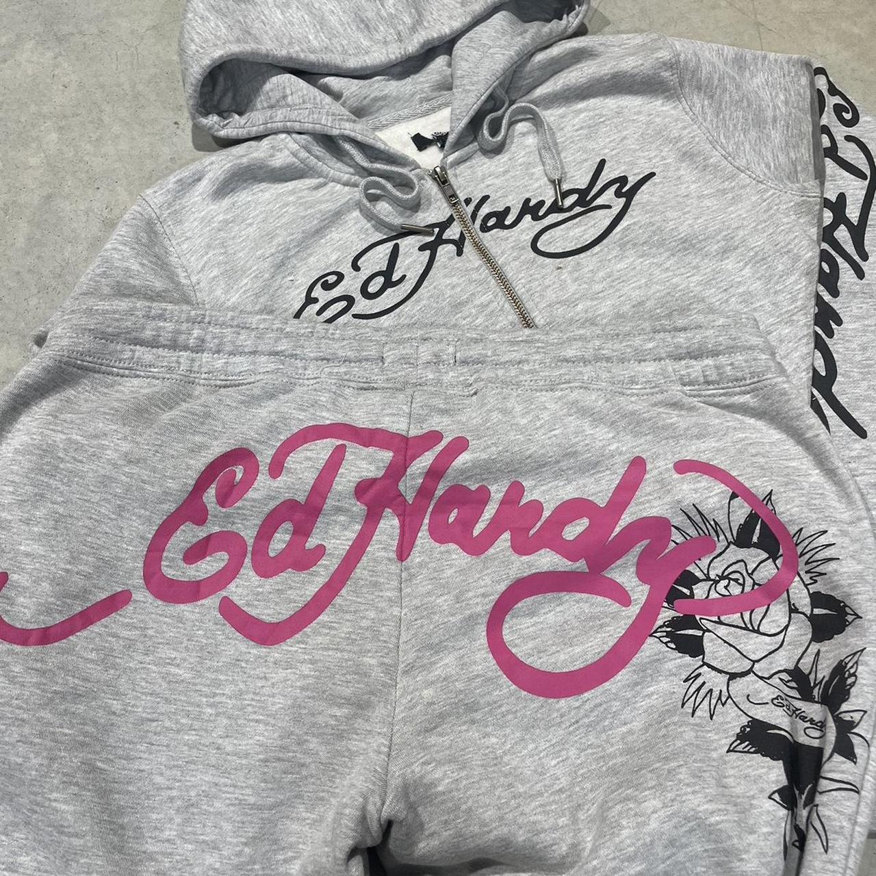 2000s Ed Hardy Graphic Hoodie Crop