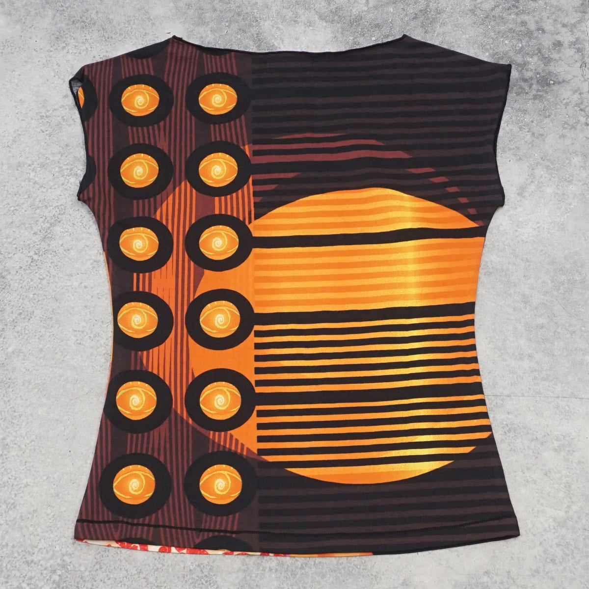 2000s Mirai Fashion Graphic Printed Top