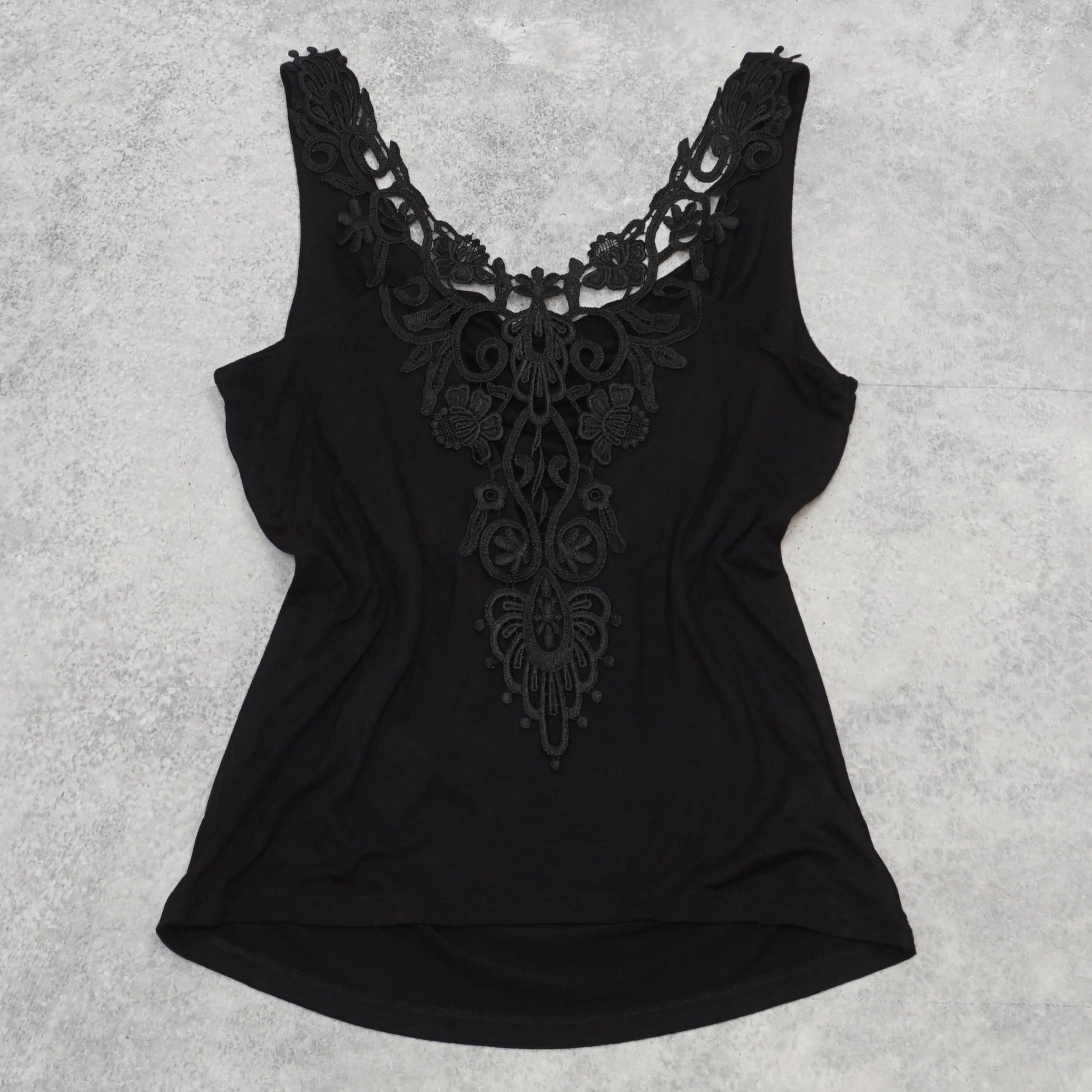 2000s Dolce&Gabbana Lace Trim Cami Top