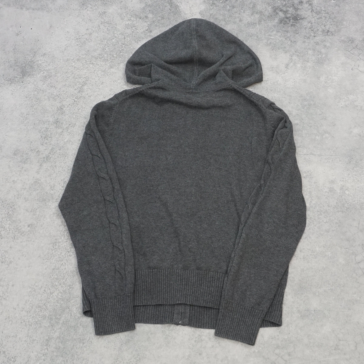 2000s Tommy Hilfiger Cable Knit Zip Up Hoodie