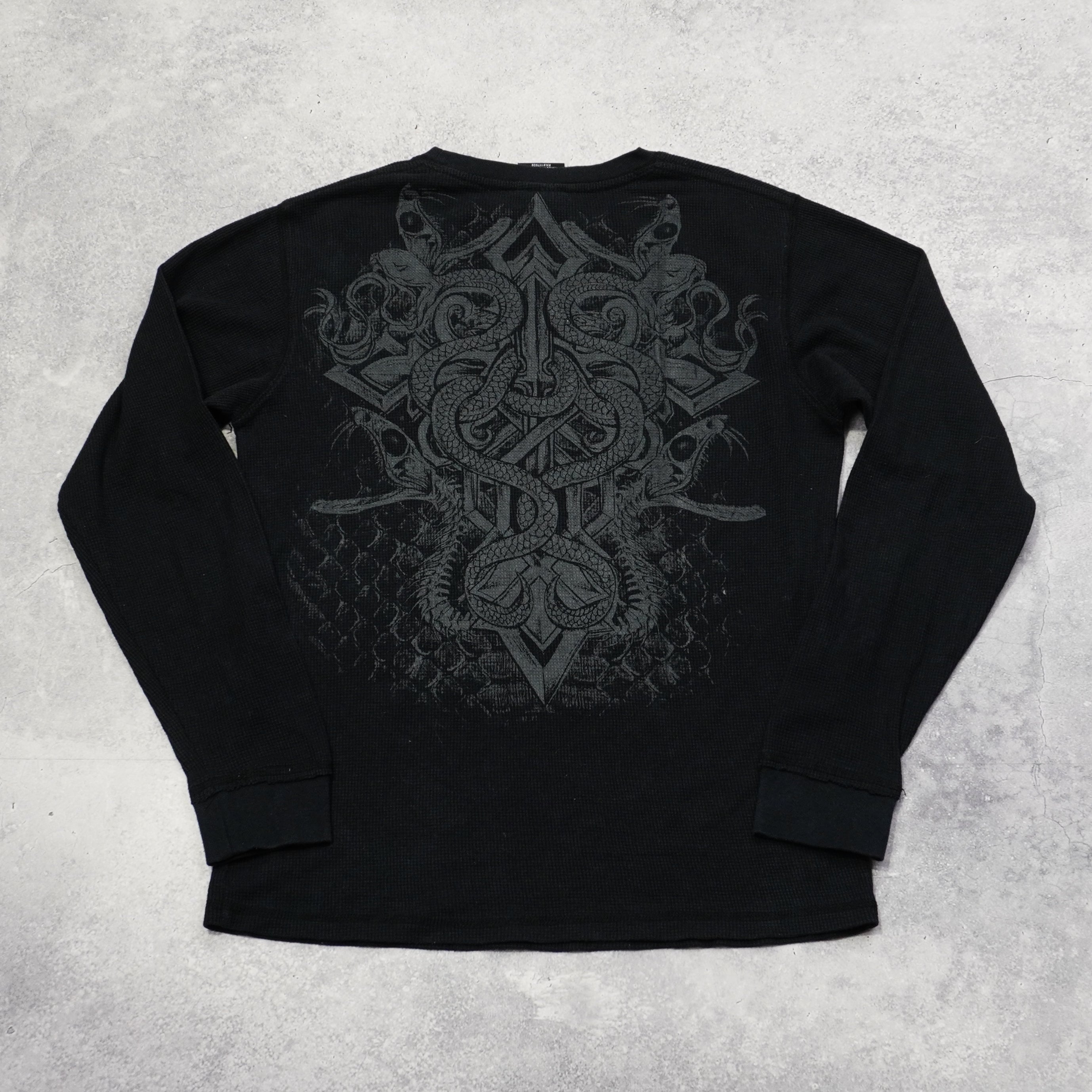 2000s MMA Elite Waffle Knit Thermal T-Shirt