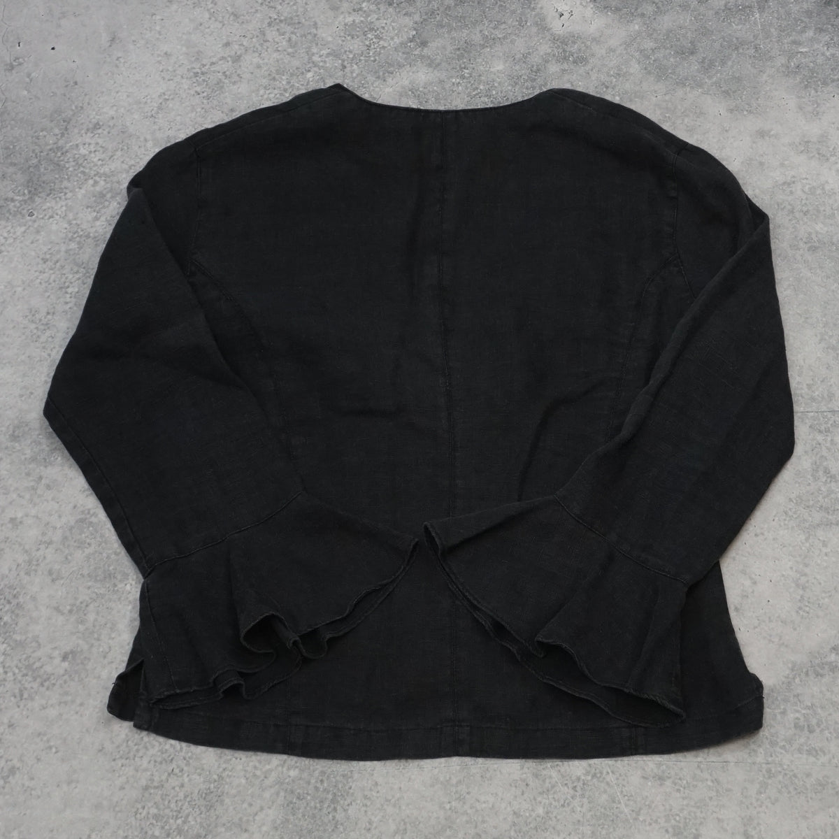 2000s Pro Mod Bell Sleeve Tie Front Blouse