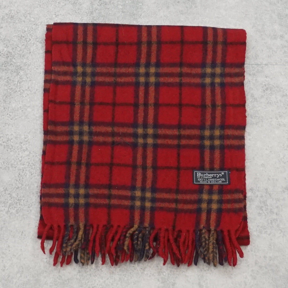 90s Burberrys Nova Check Lambswool Scarf