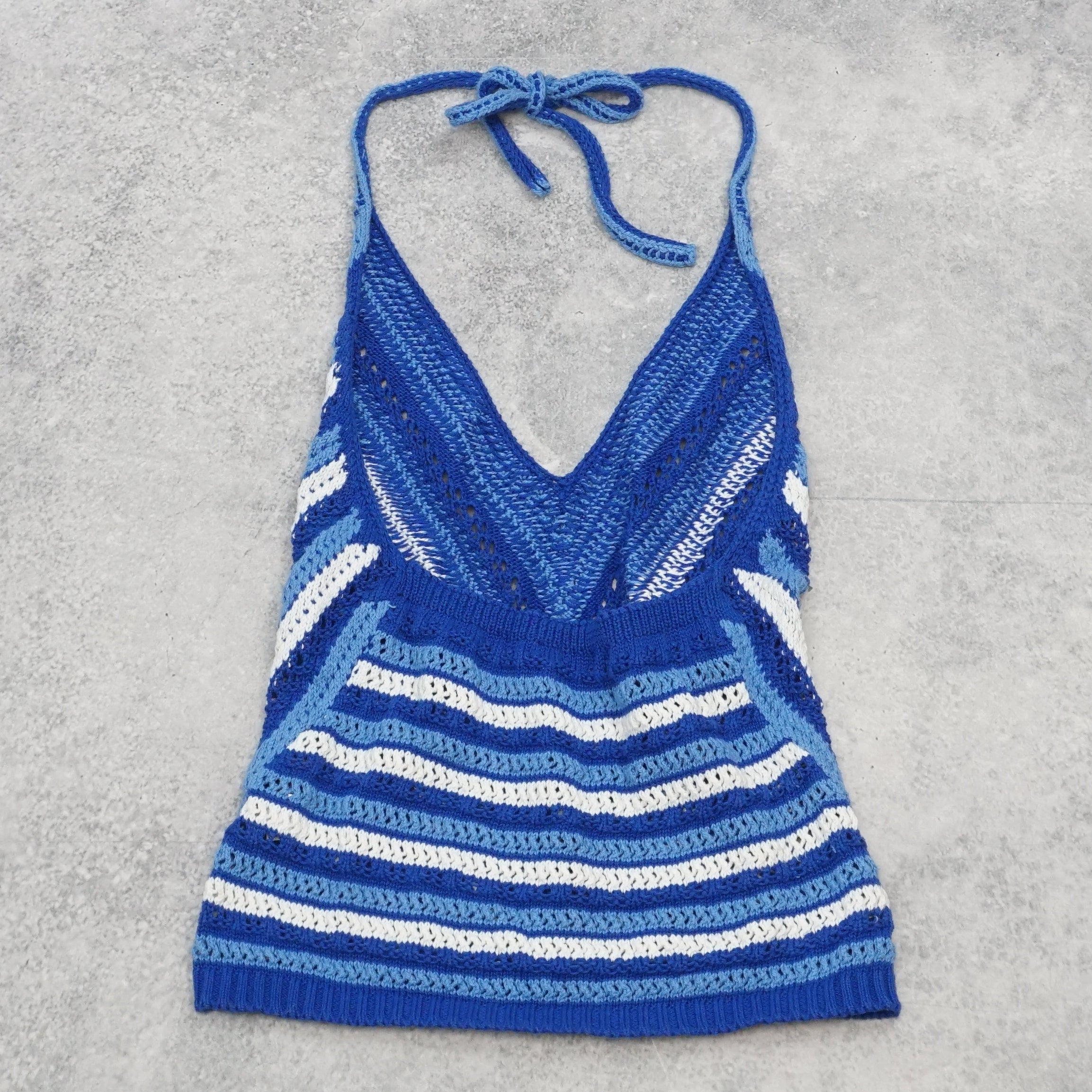 2000s Benetton Crochet Striped Cami
