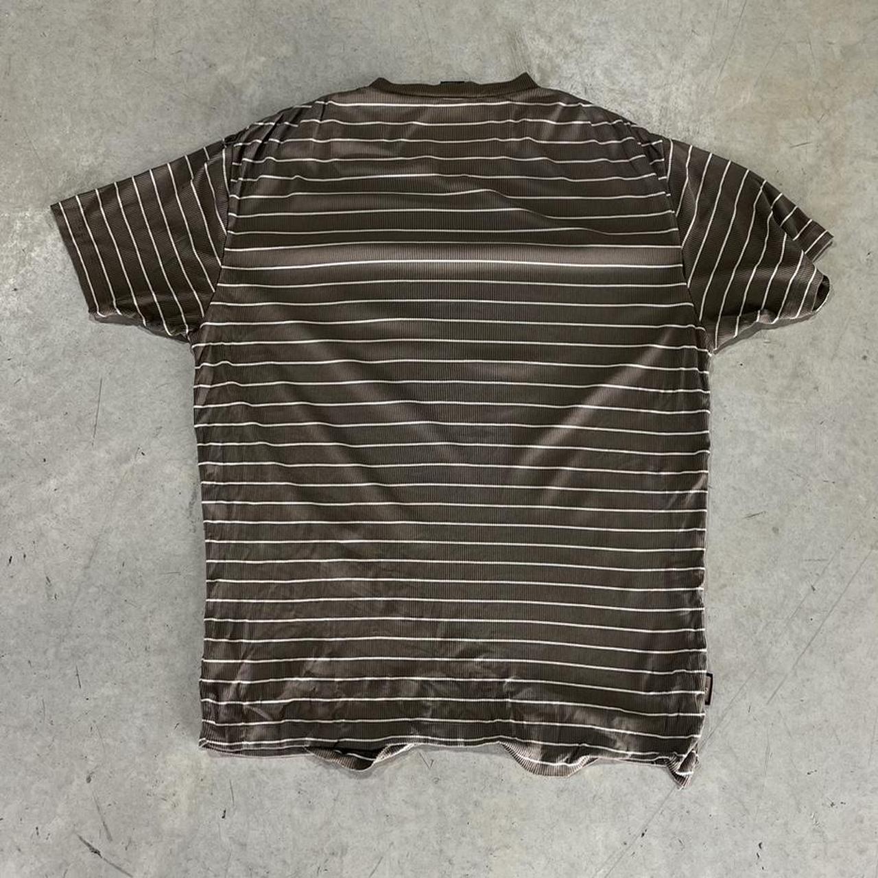 90s Nike Striped Boxy T-Shirt V Neck