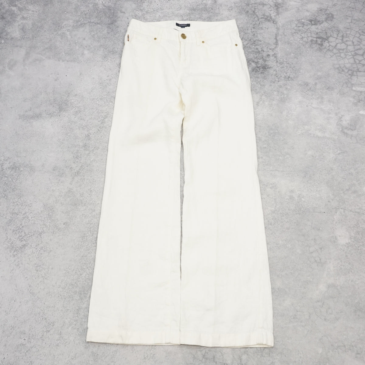 2000s Burberry London Wide Leg Linen Pants
