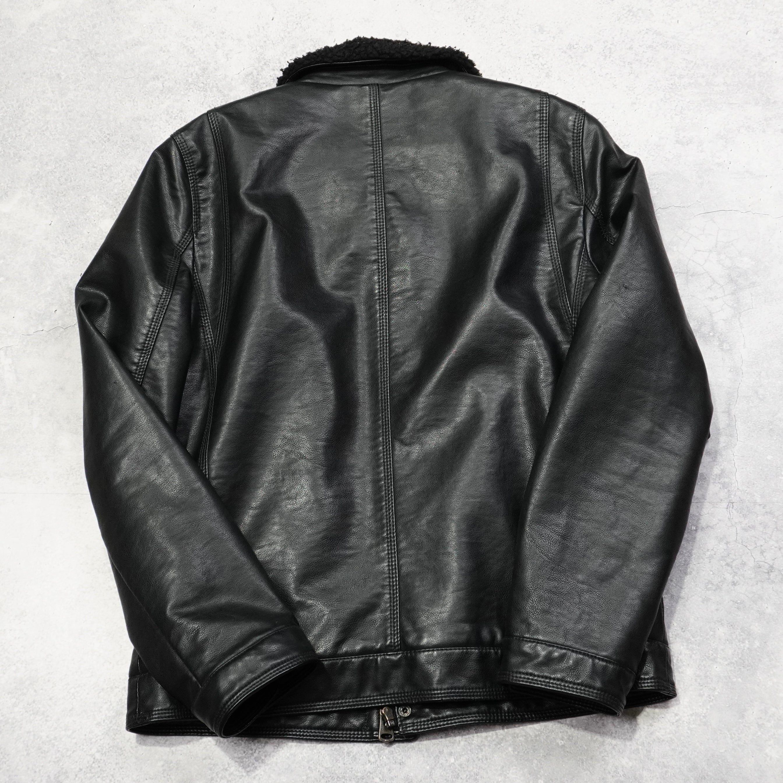 2000s Levi's Fleece Lined PU Leather Jacket