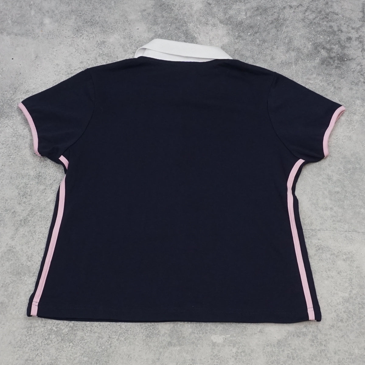 2000s Saturday Blues Contrast Trim Polo