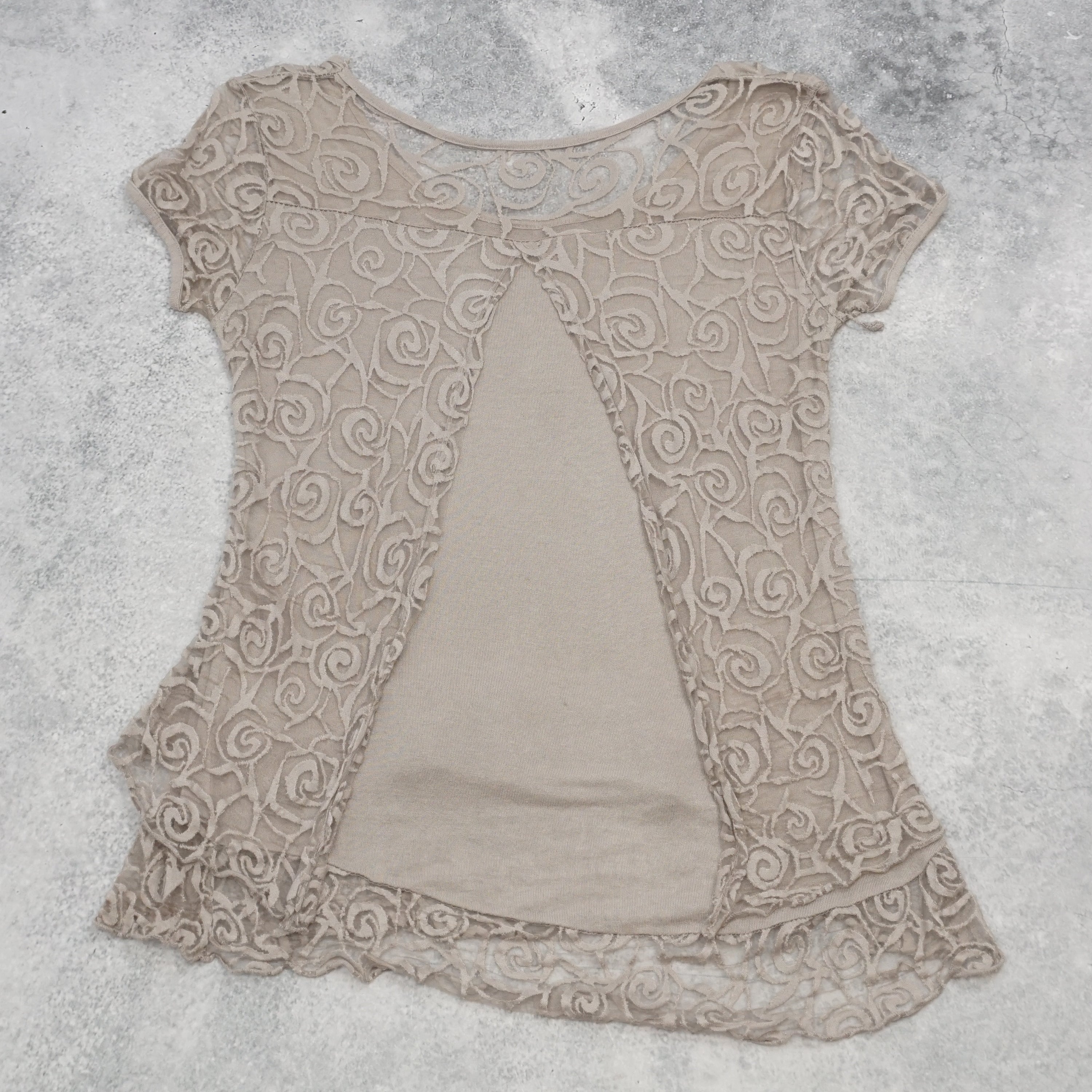 Embroidered Sheer Top