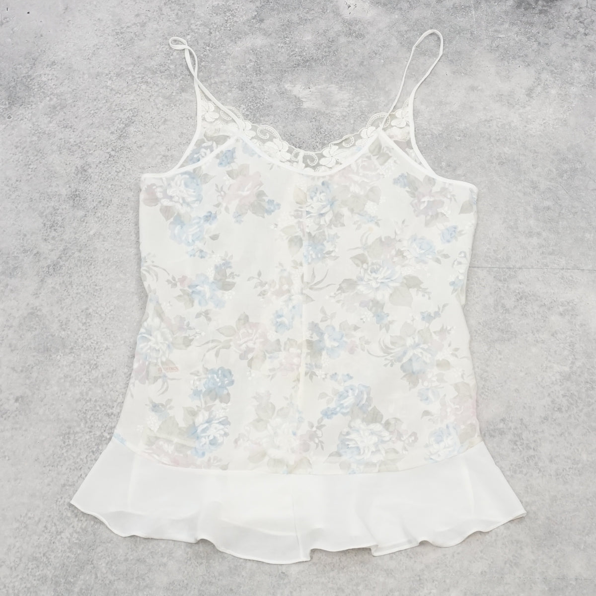 2000s Floral Lace Cami Top