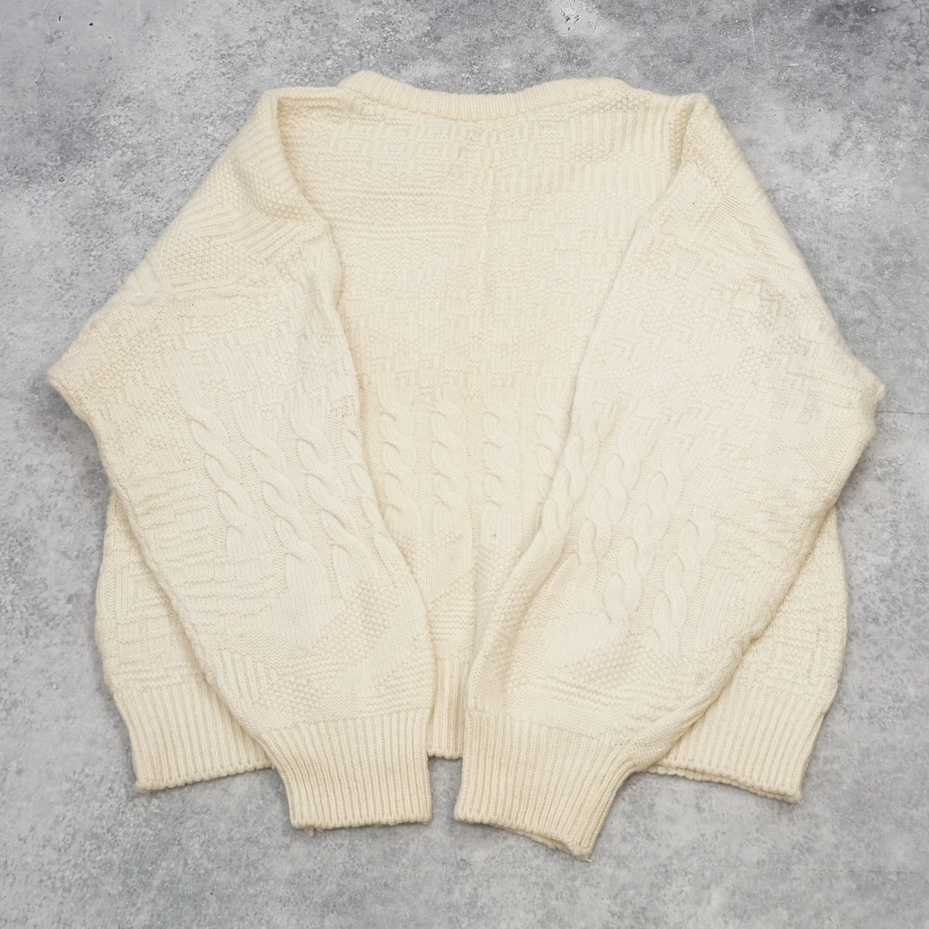 80s Fiume Cropped Cable Knit Sweater
