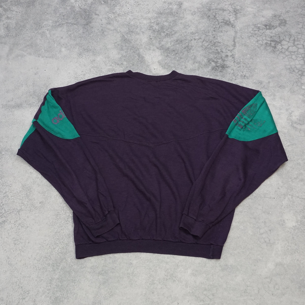 80s Adidas Trefoil Colour Block Sweater