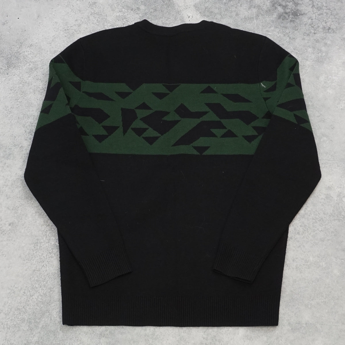 Ira Fahrenheit Geometric Panel Knit Sweater