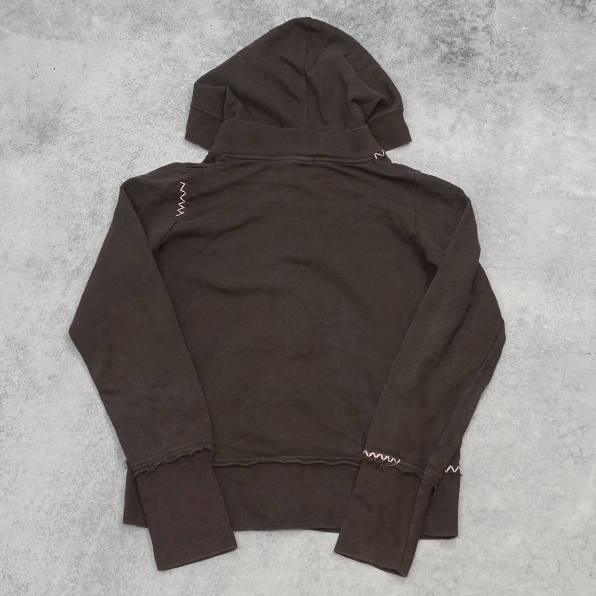 2000s DC Zip Up Embroidered Cropped Hoodie