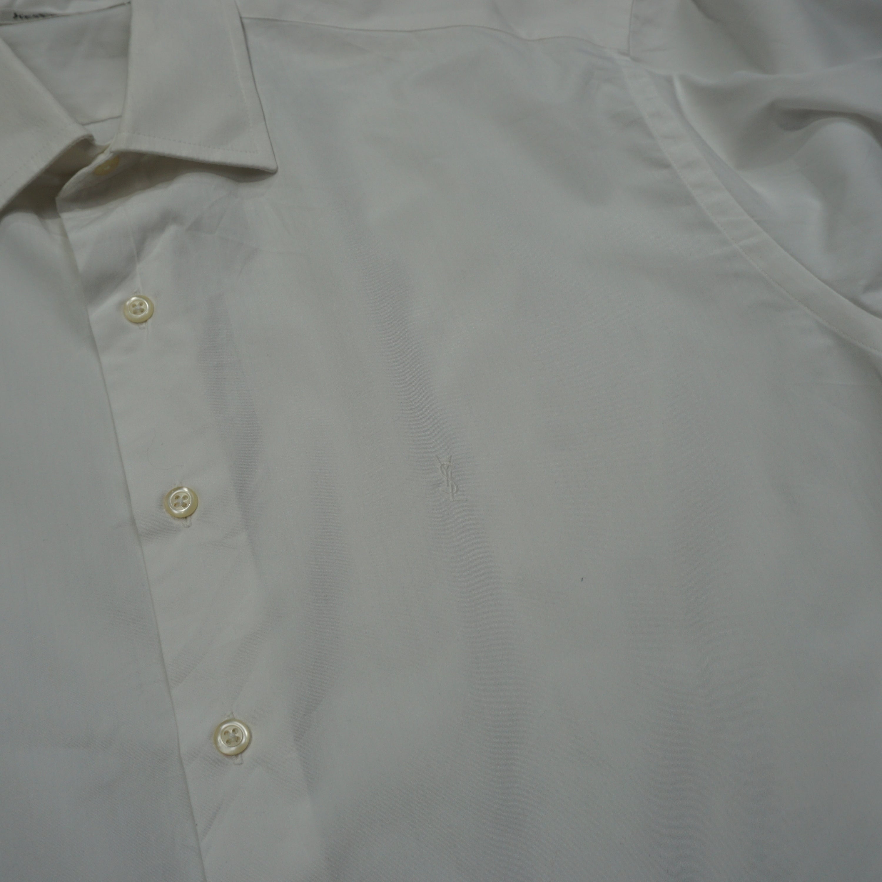 2000s Yves Saint Laurent French Cuff Button Up Shirt