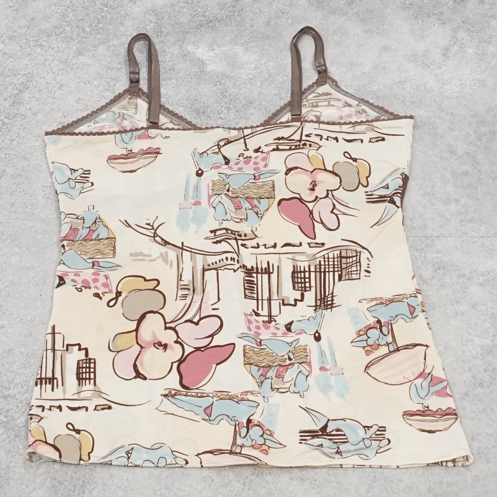 2000s Graphic Floral Cami Top