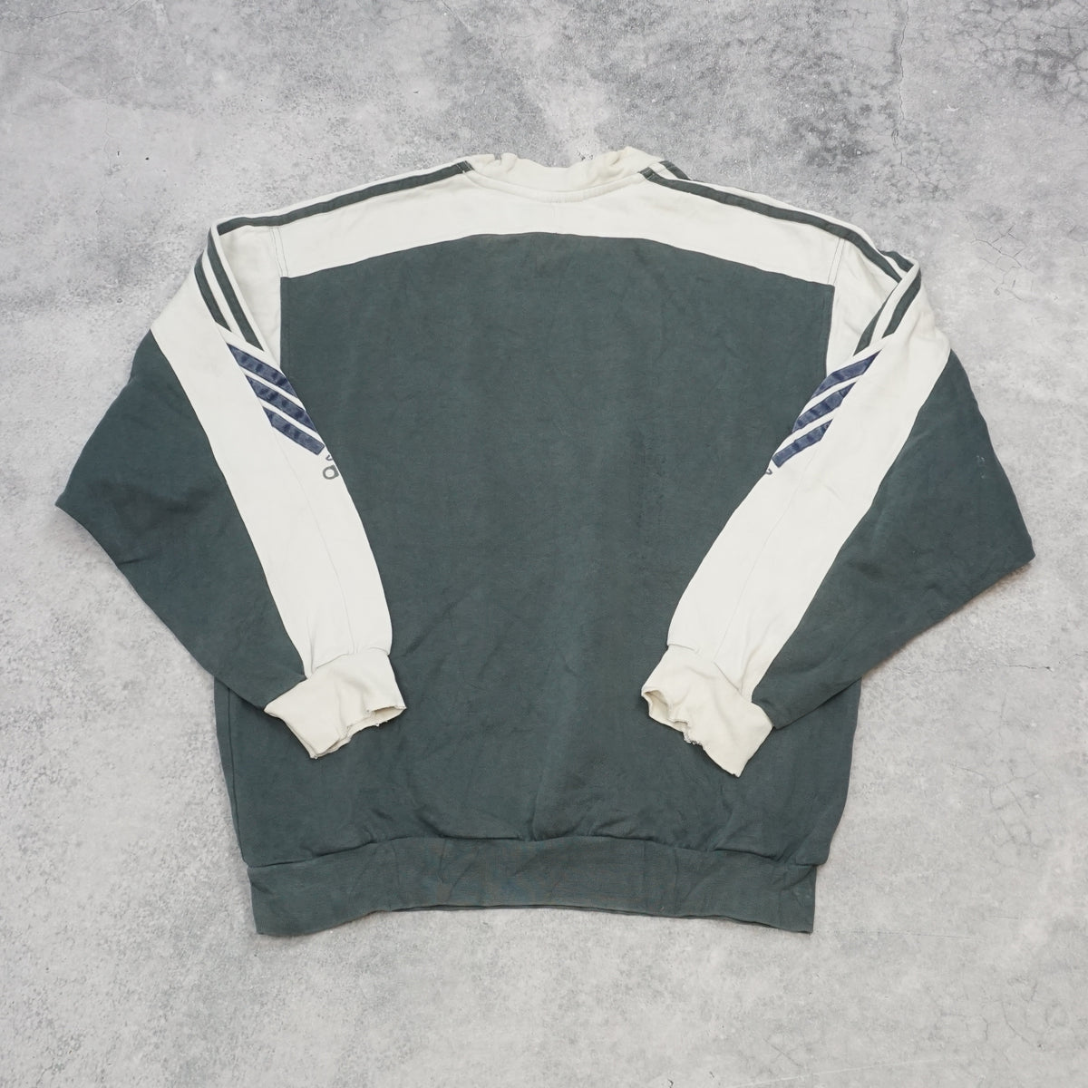 90s Adidas Colour Block Three Stripes Crewneck