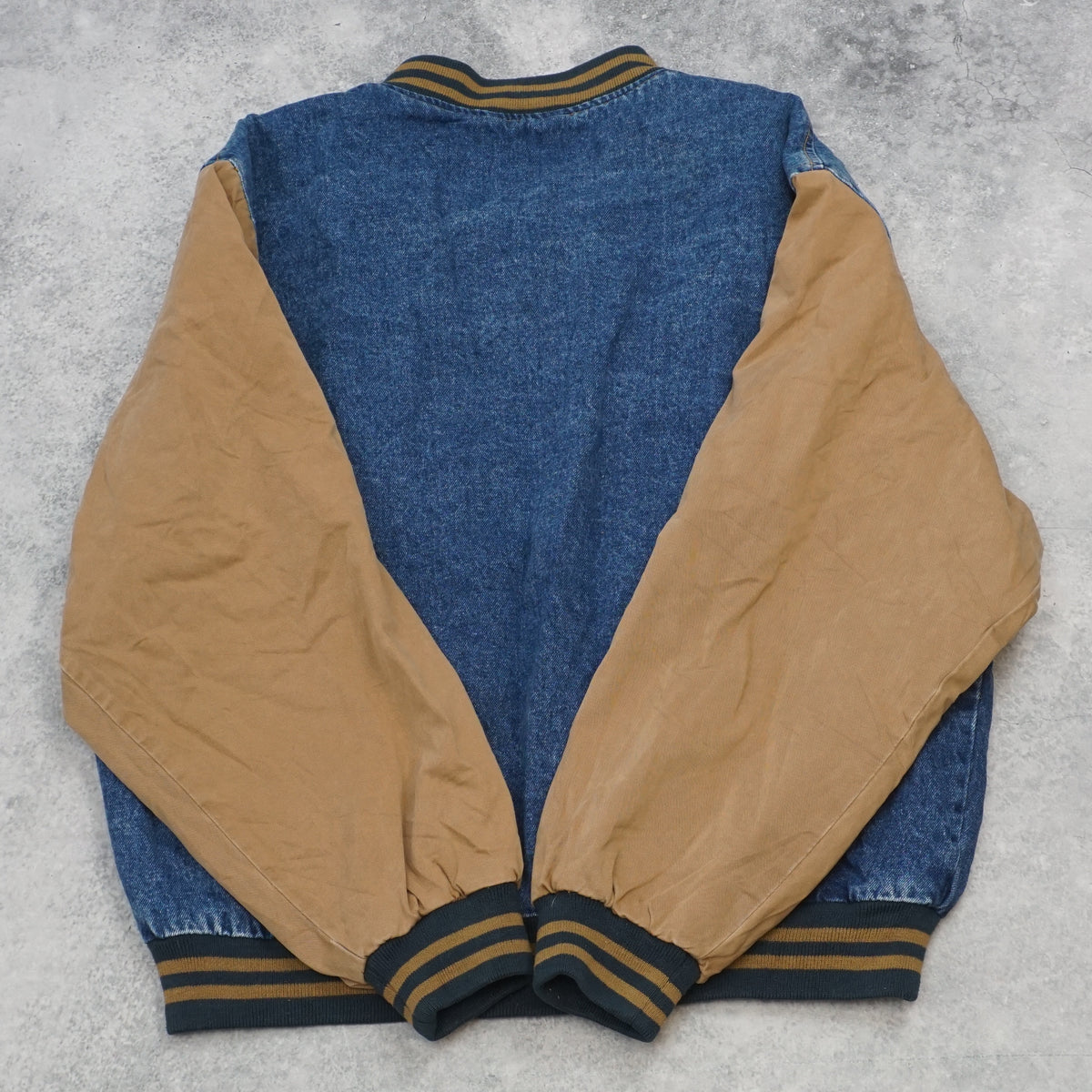 90s Dunbrooke Denim Varsity Jacket