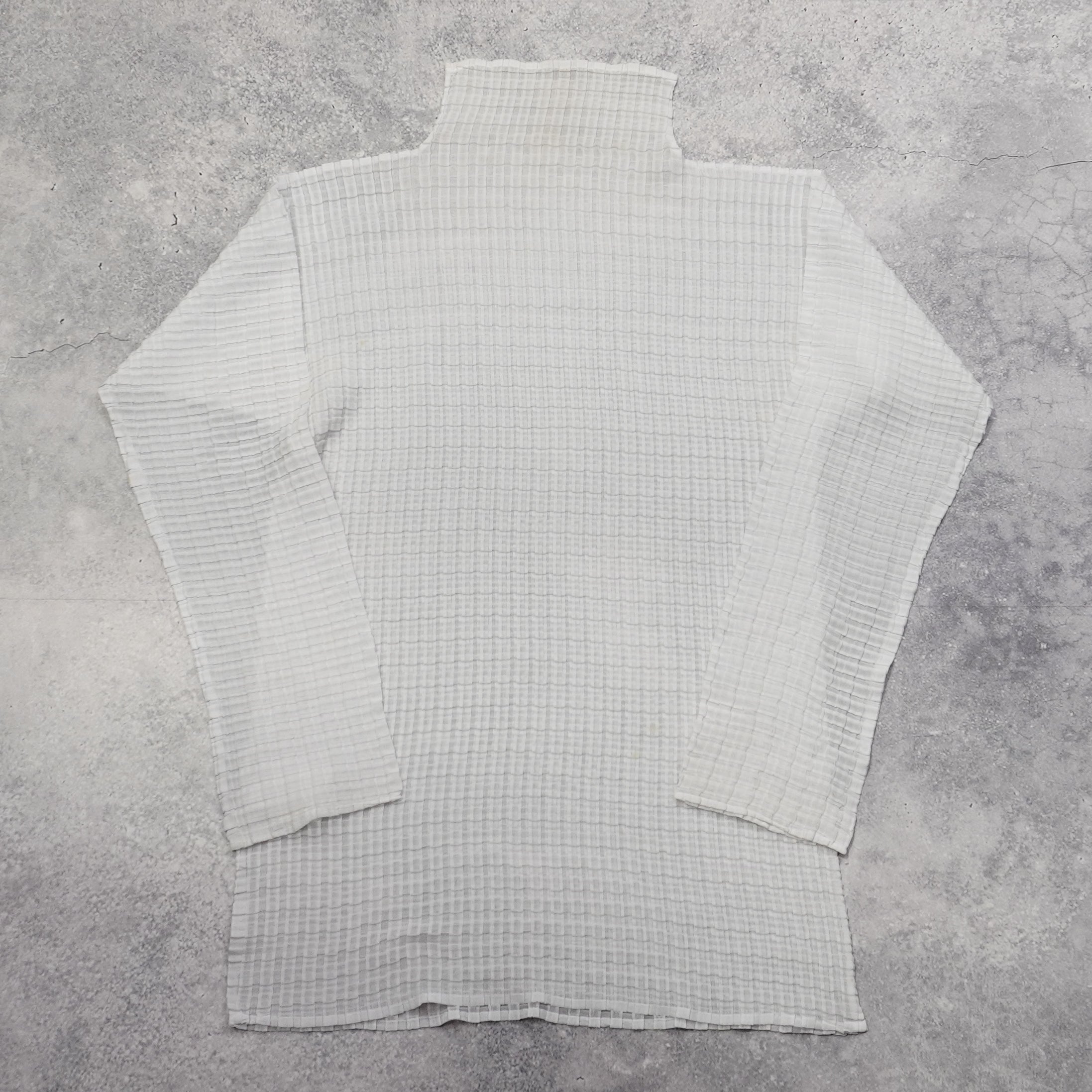 Issey Miyake Sheer Mockneck Top