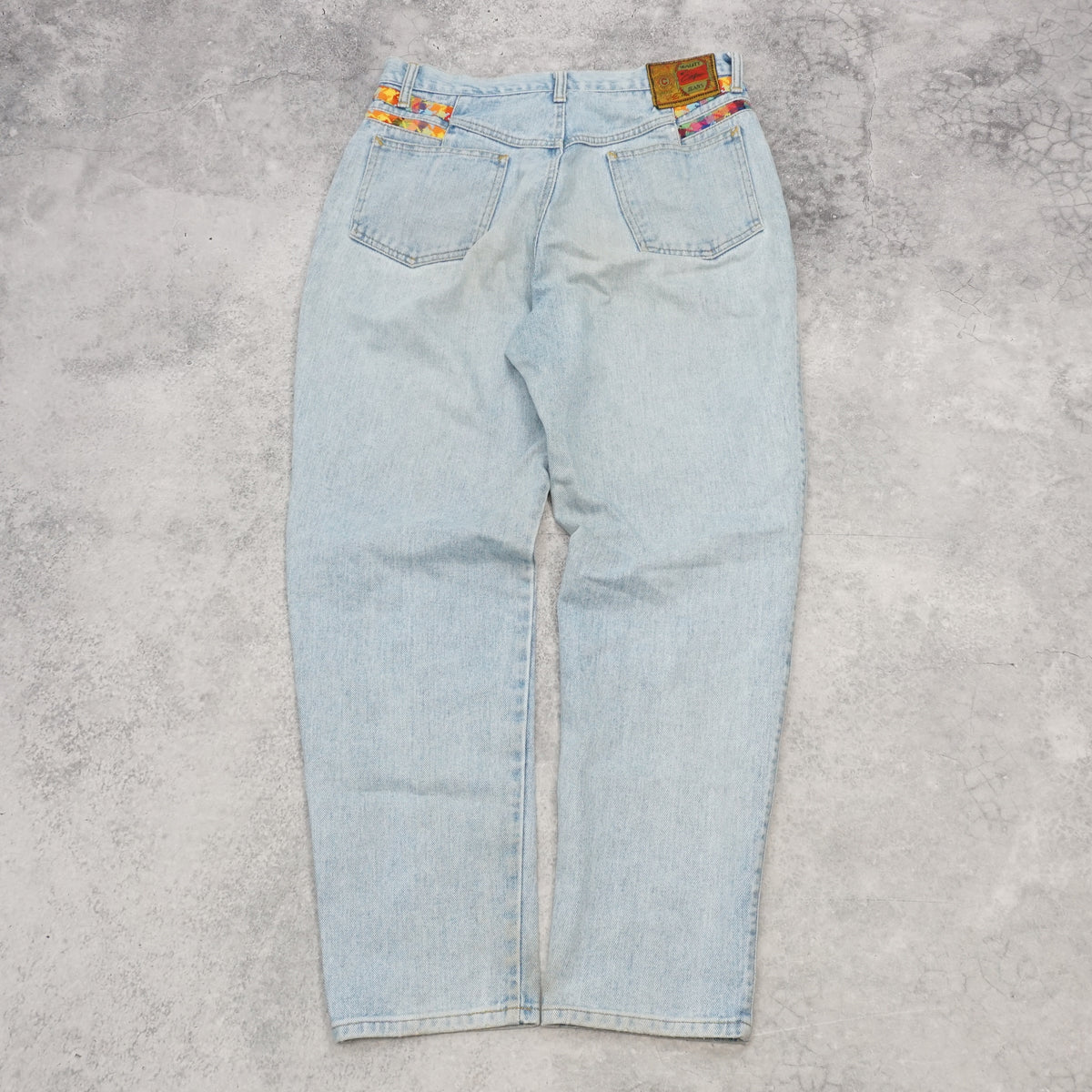 90s Corfu Multicolour Trim High Waist Jeans
