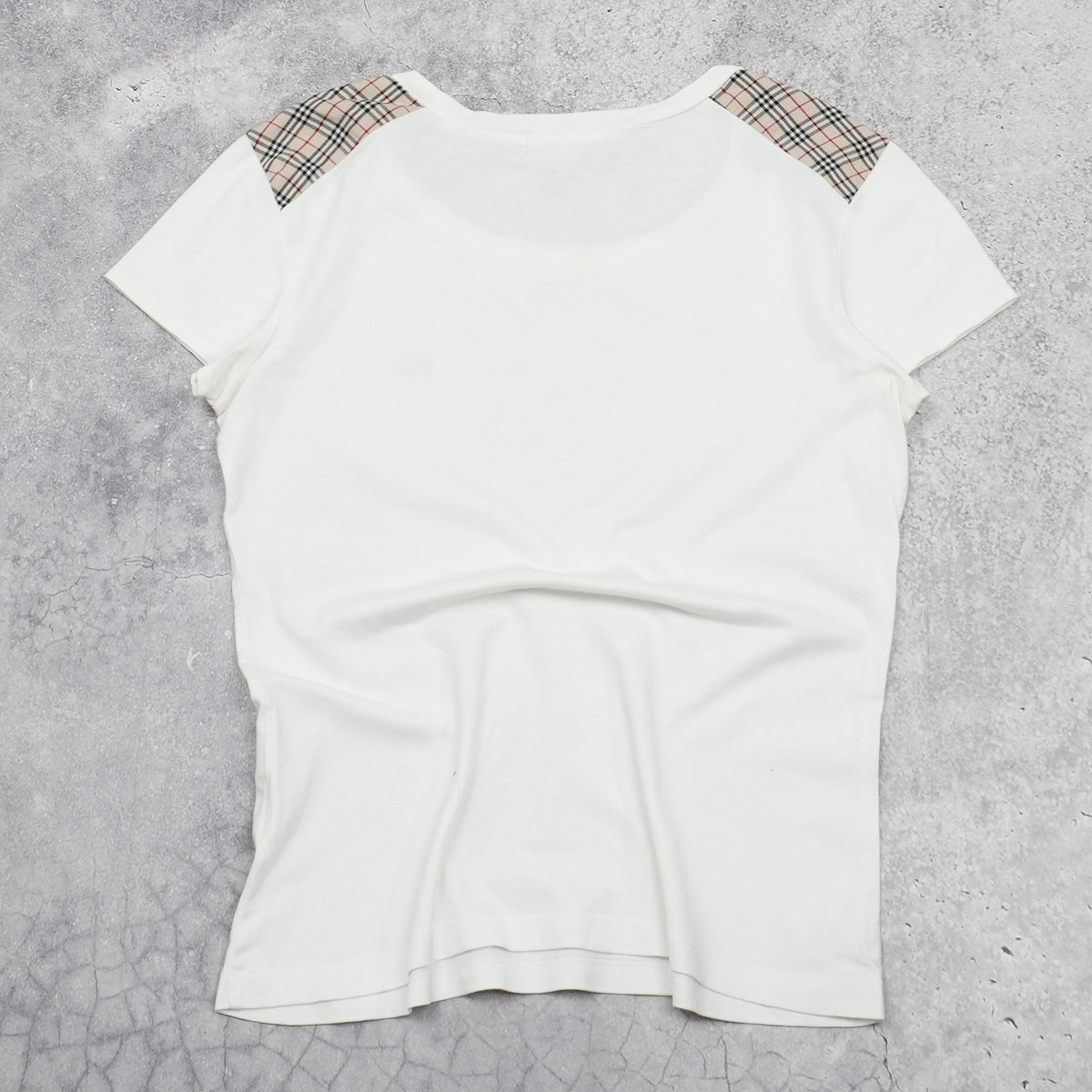 2000s Burberry London Blue Label Nova Check Shoulder T-Shirt