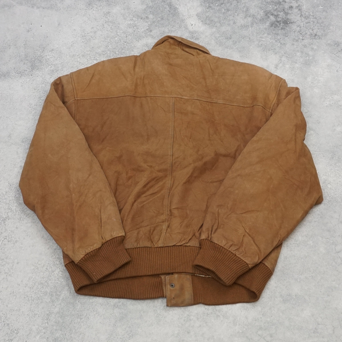 90s G-III Suede Flight Map Lined Leather Jacket Bomber