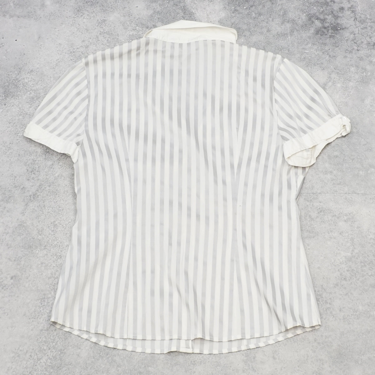 Jacqui-E Striped Short Sleeve Blouse