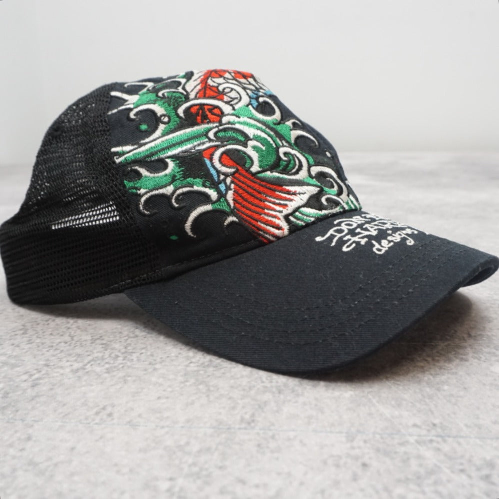 Ed Hardy Koi Fish Embroidered Hat