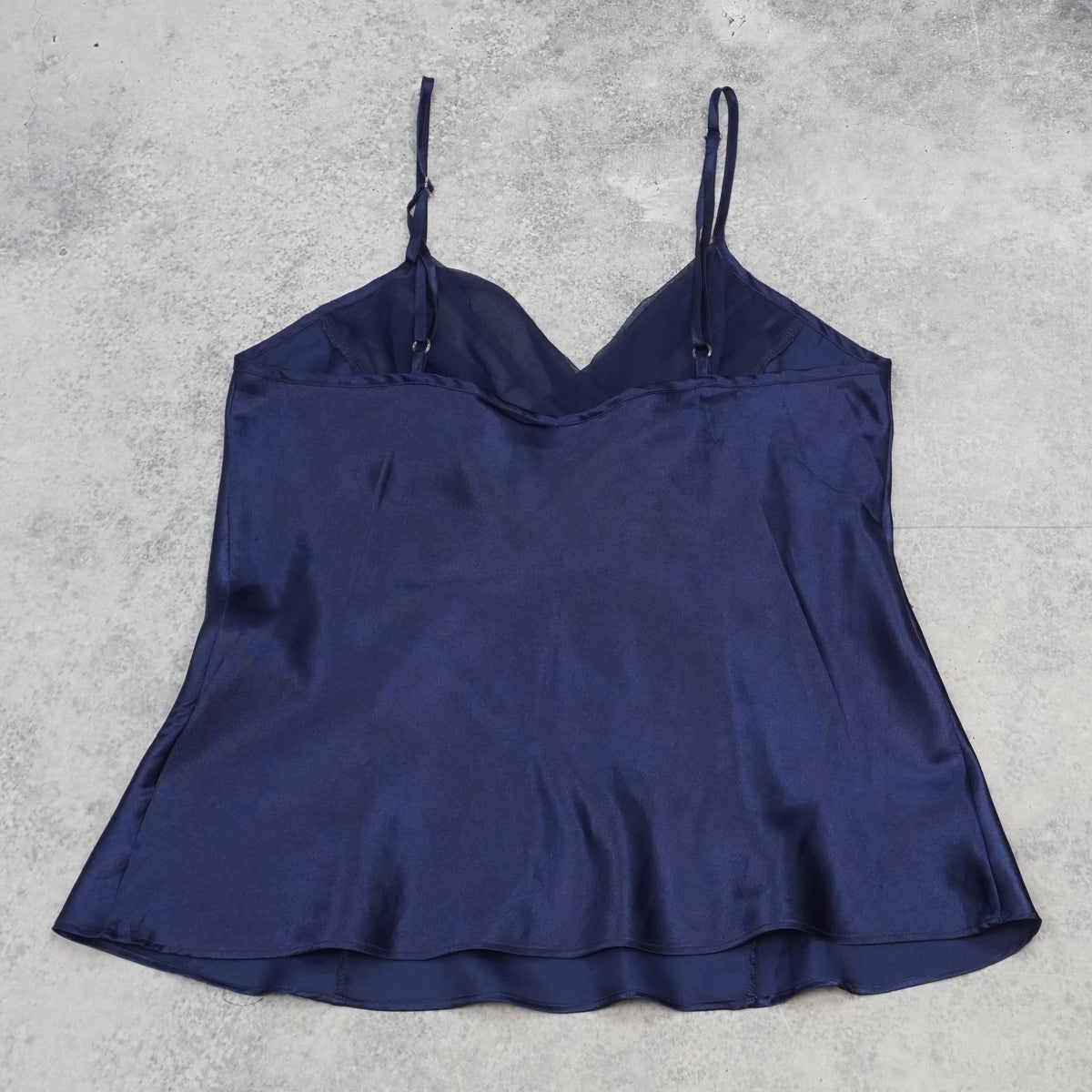 90s Honors Satin Lace Trim Cami Top