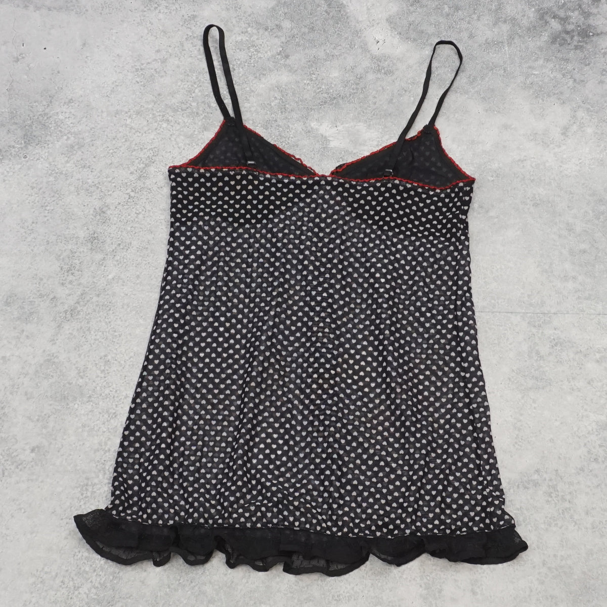 2000s Polka Dot Ruffle Cami Top