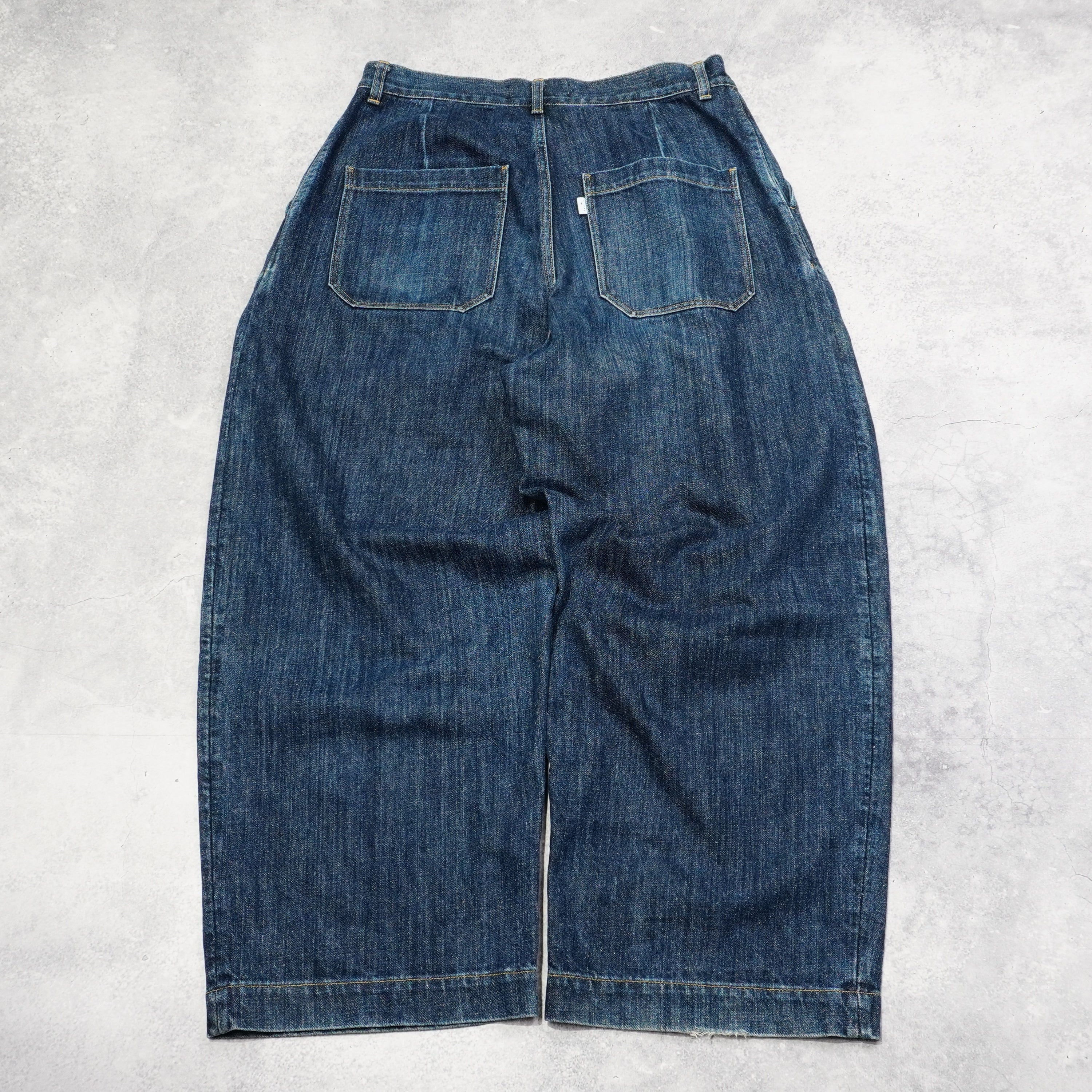 Studio Nicholson Wide Leg Pleated Jeans