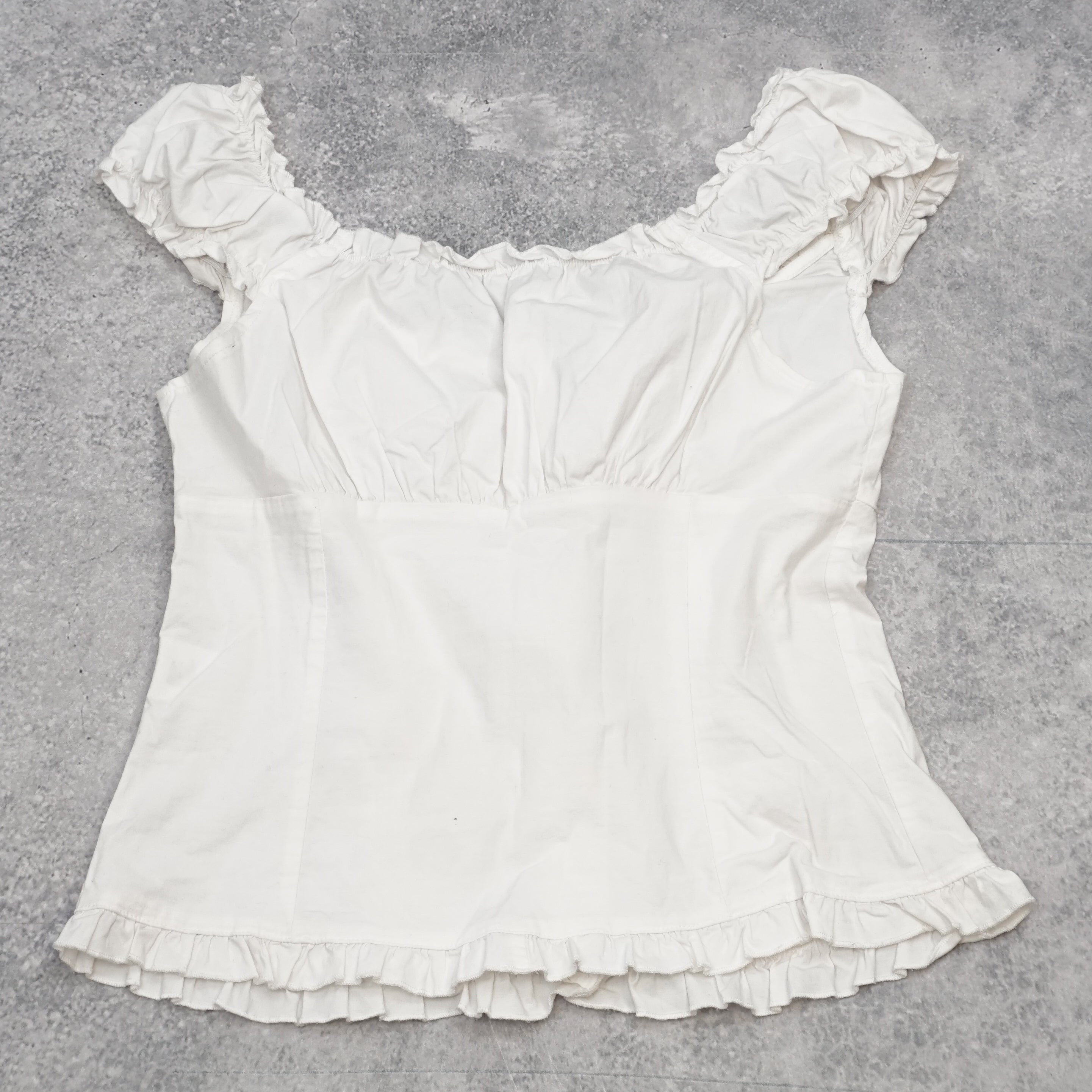 Brandy Melville Ruffled Fitted Top