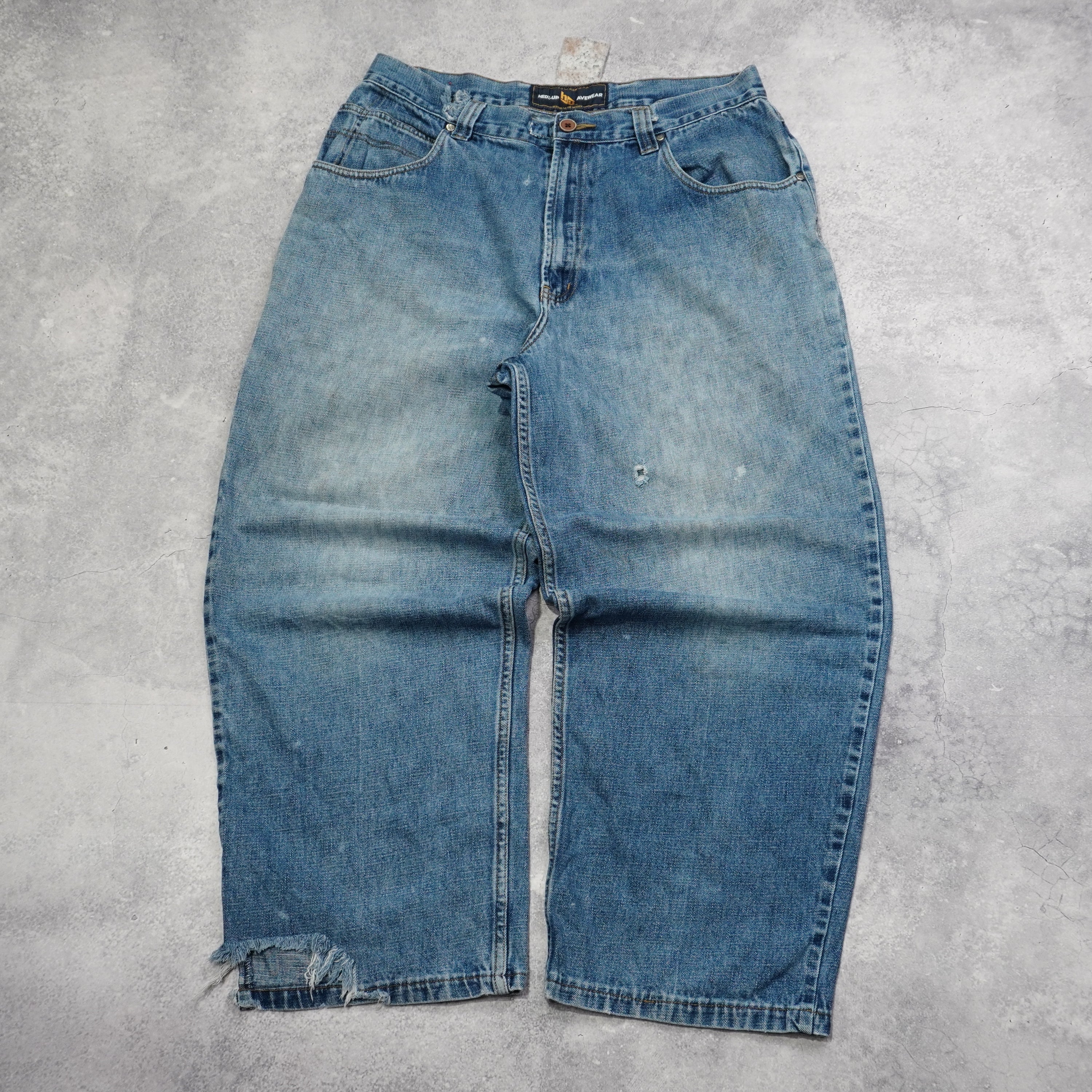 90s Hedz-Up  Distressed Relaxed Fit Jeans