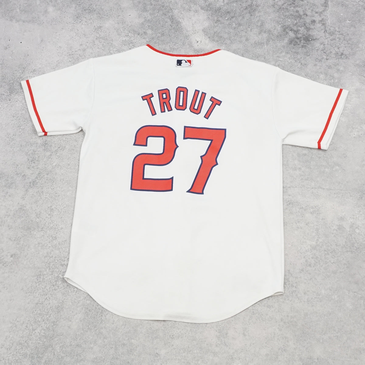 Majestic Angels Trout 27 Baseball Jersey