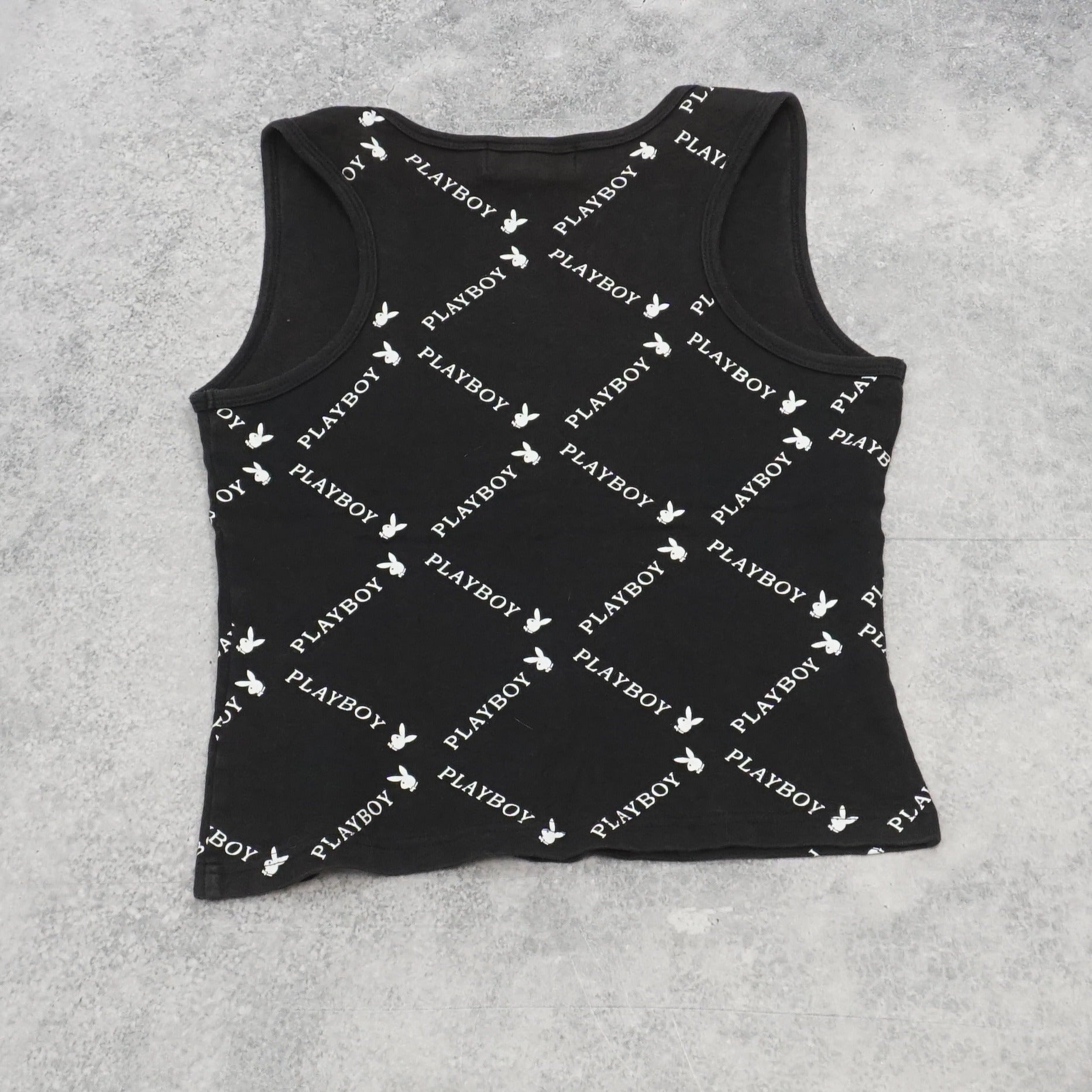 2000s Playboy Cropped Tank Top Top