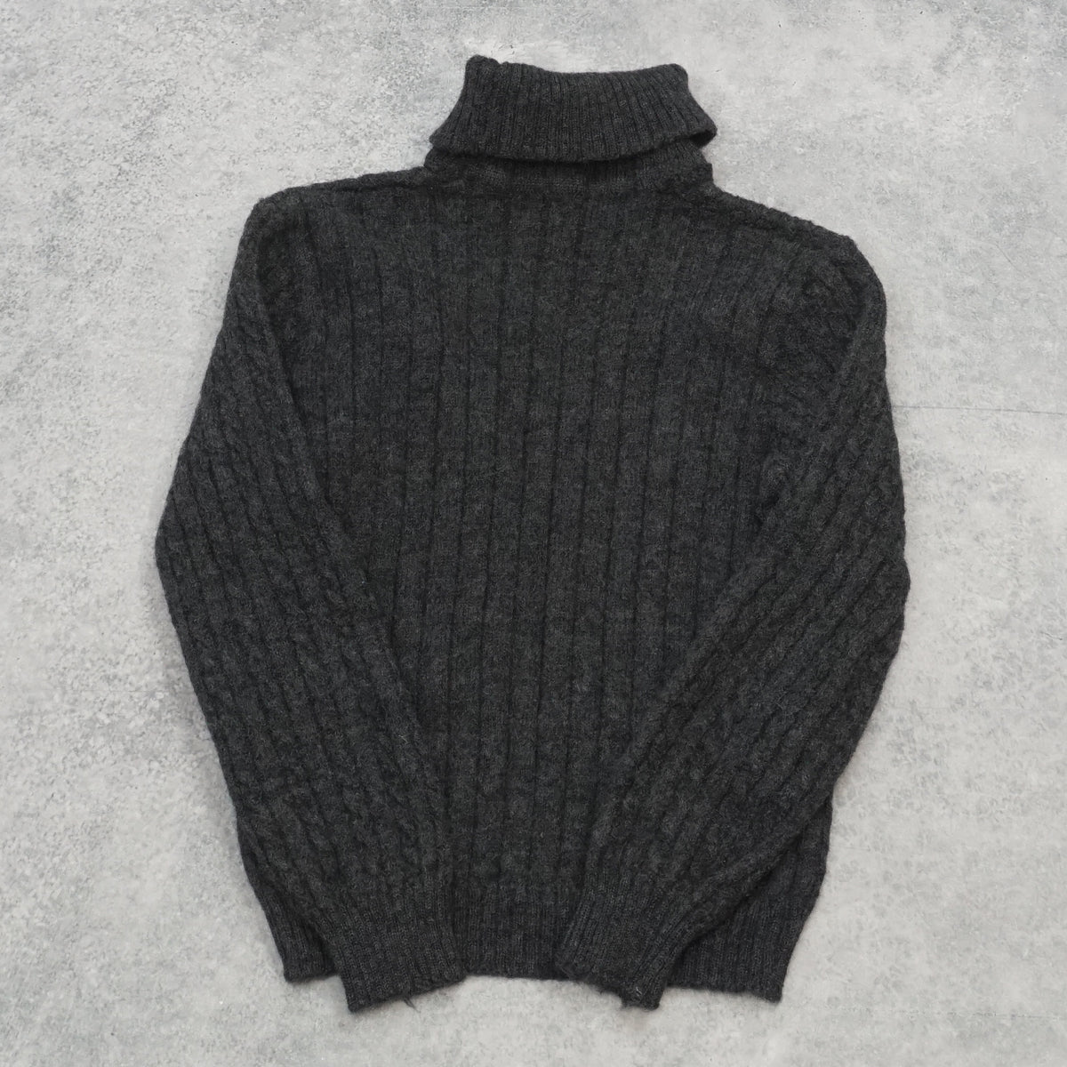 Cable Turtleneck Knit Sweater