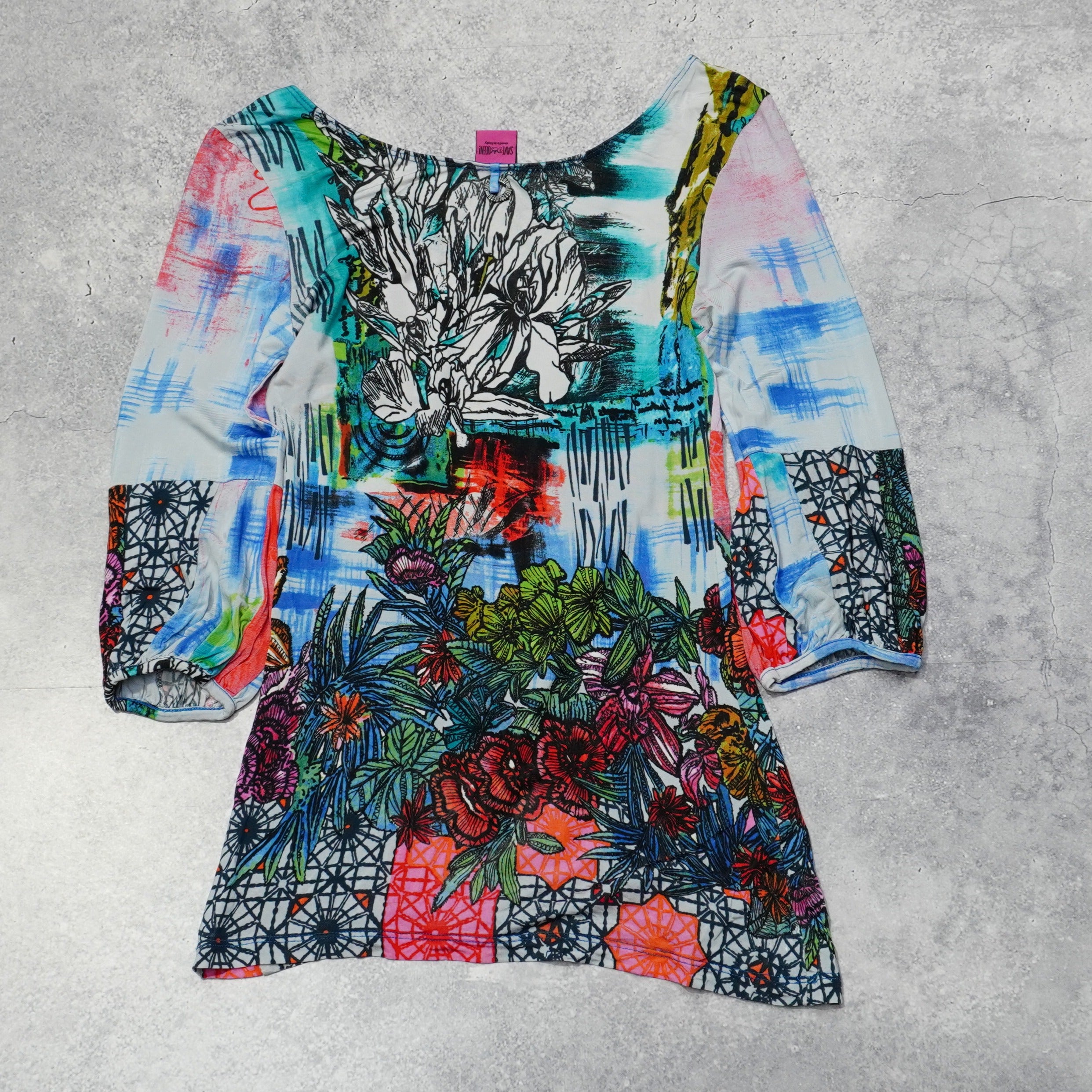 2000s Save The Queen Patterned Top