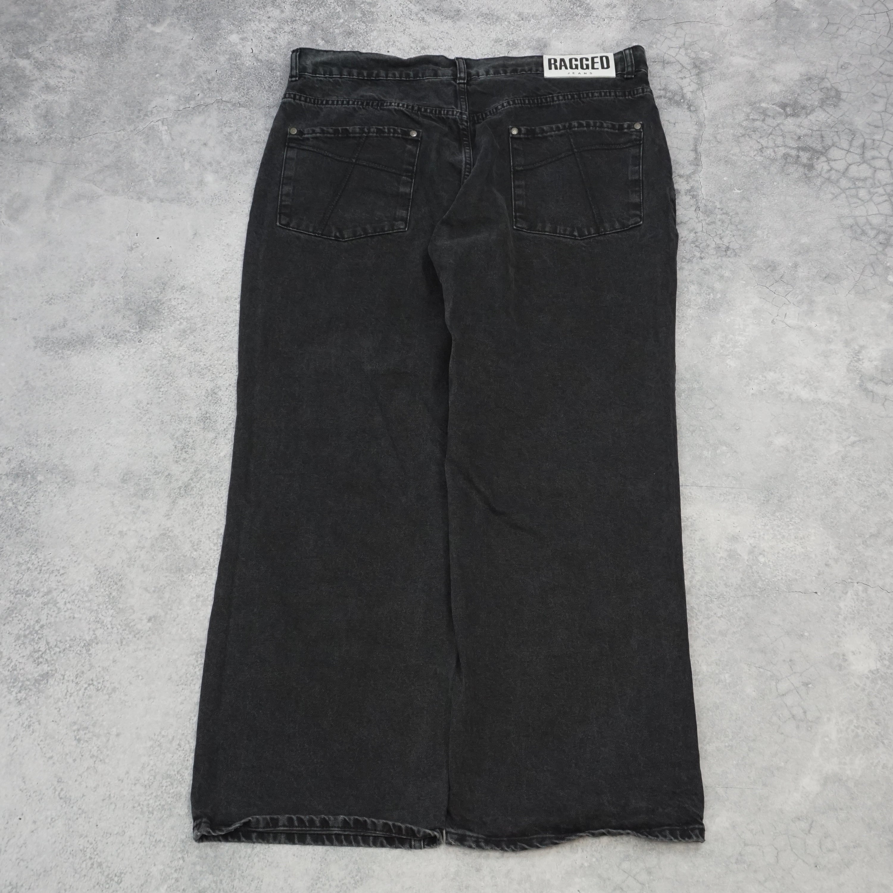 Ragged Patchwork Design Jeans
