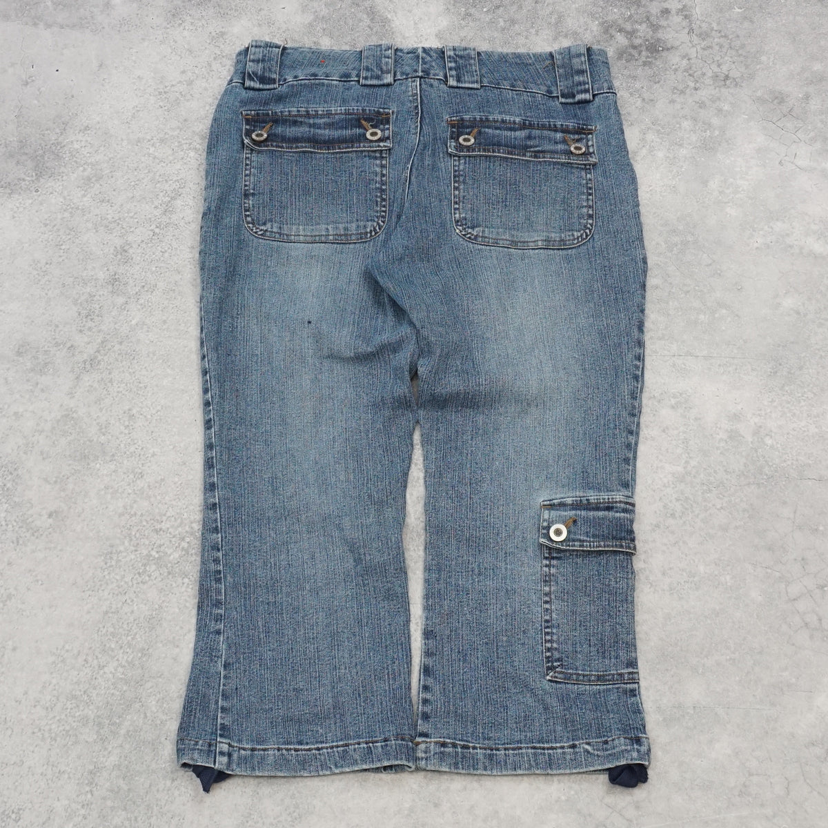 2000s Ci Sono Denim Cargo Utility Capri