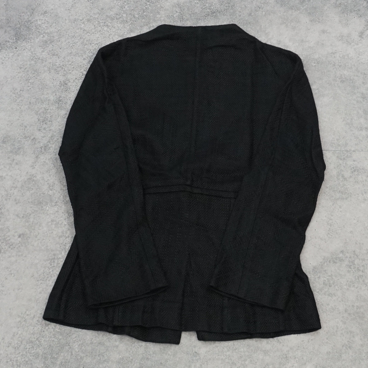 90s Valentino Roma Tie Waist Collarless Woven Jacket