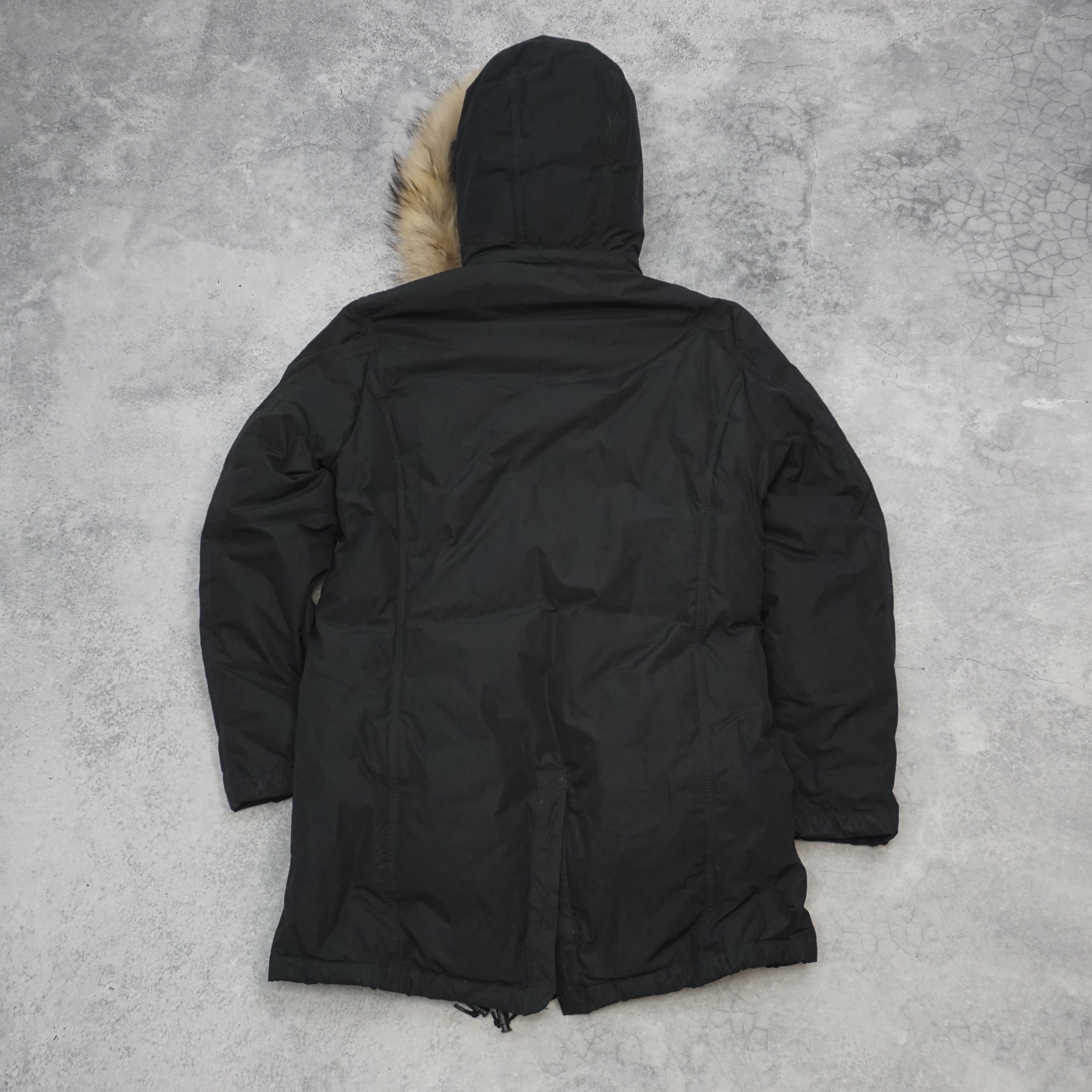 2000s Burberry Black Label Fur Hood Coat