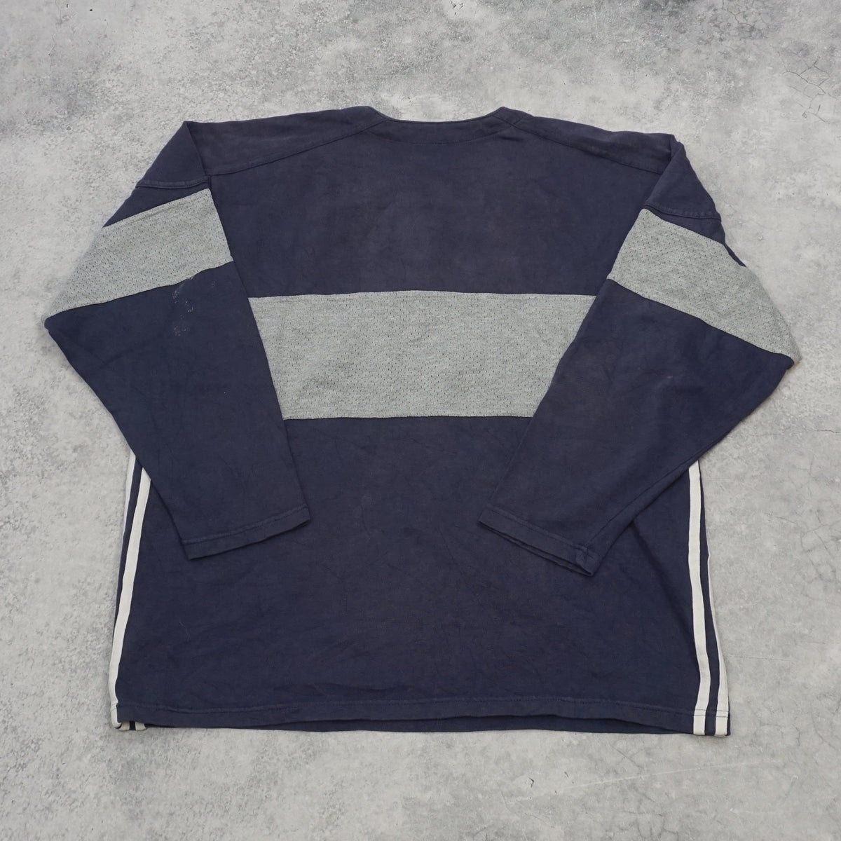 90s Adidas Henley Colour Block Sweater
