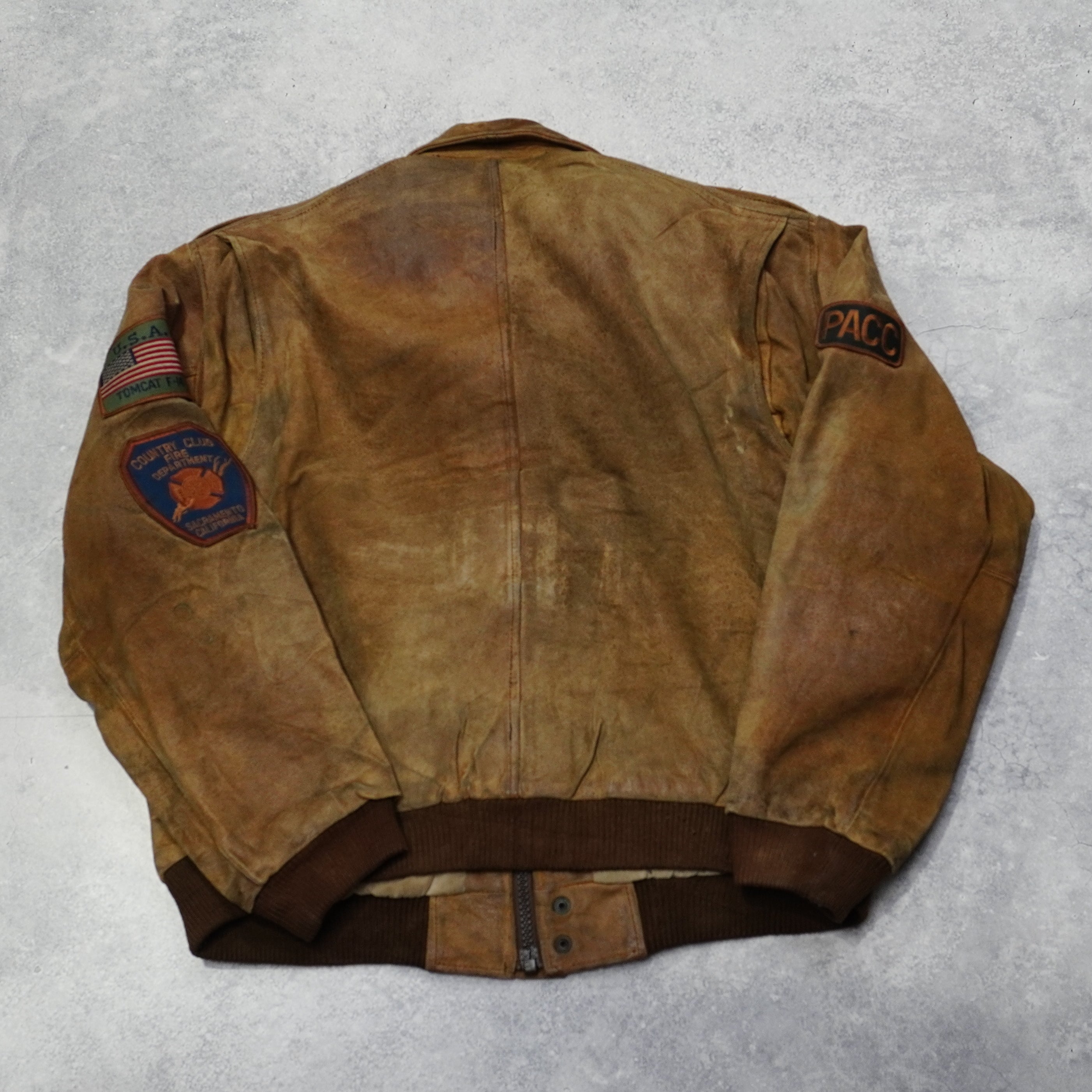 90s Aviator Leather Jacket