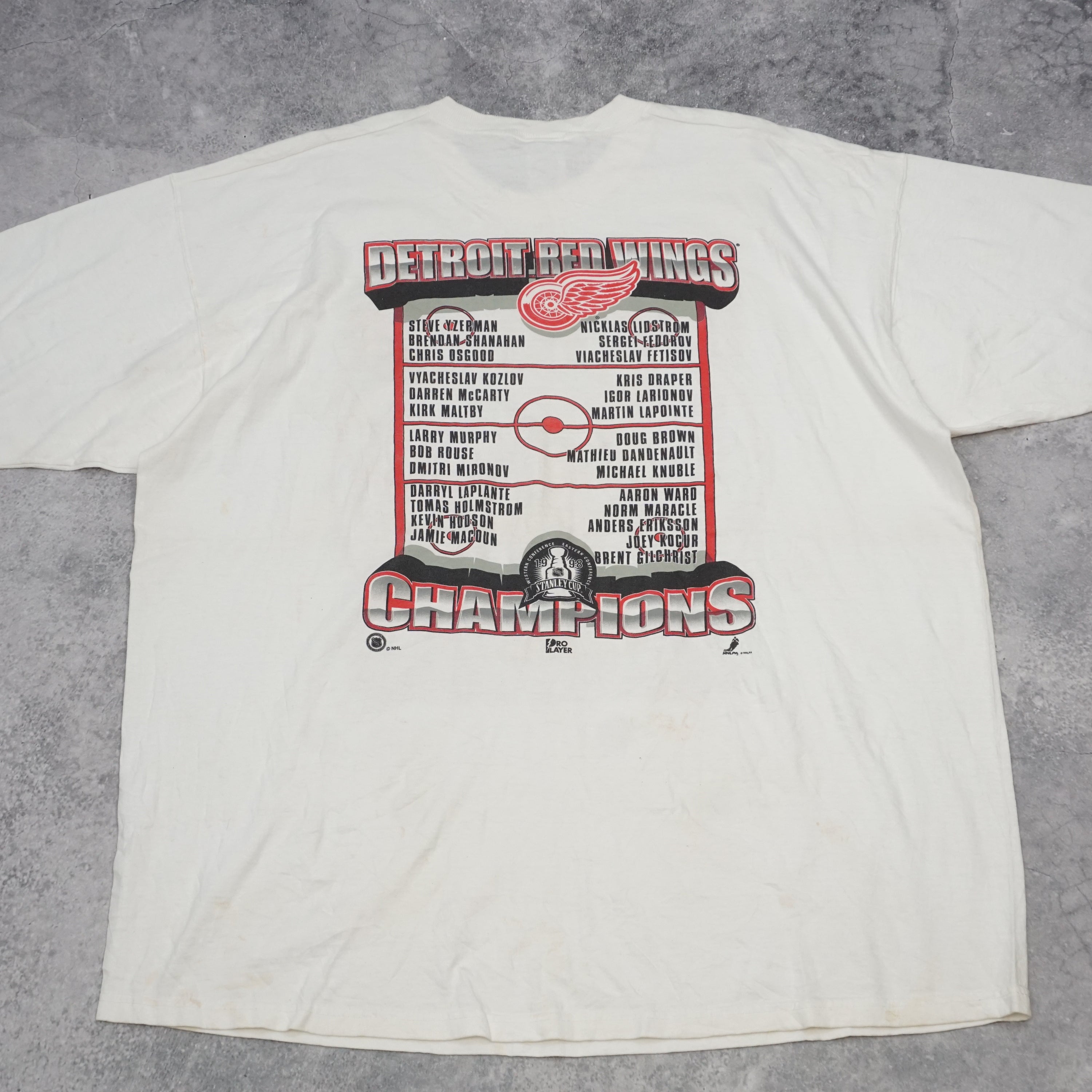 90s Fruit Of The Loom Detroit Redwings Champions T-Shirt