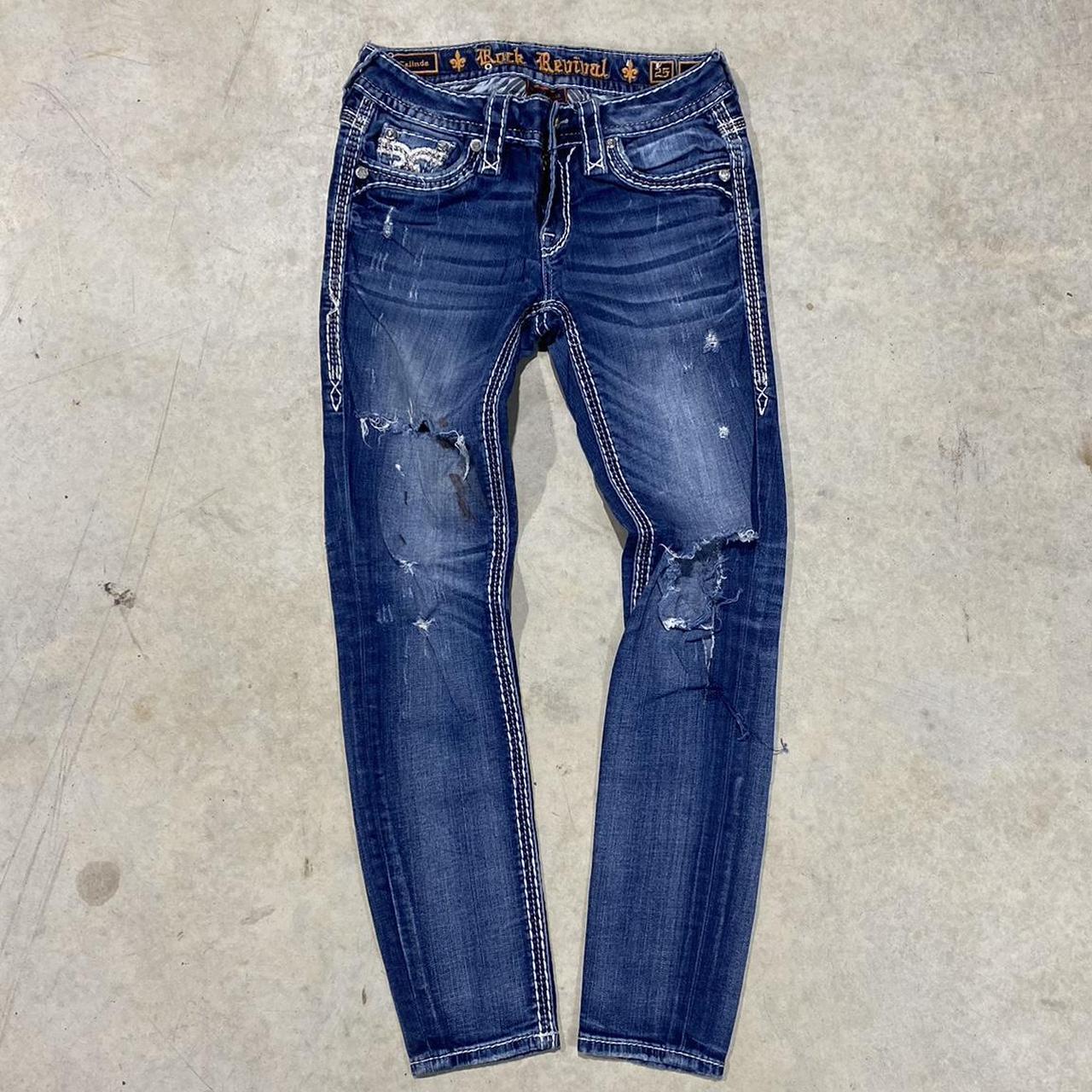 2000s Rock Revival Embroidered Jeans
