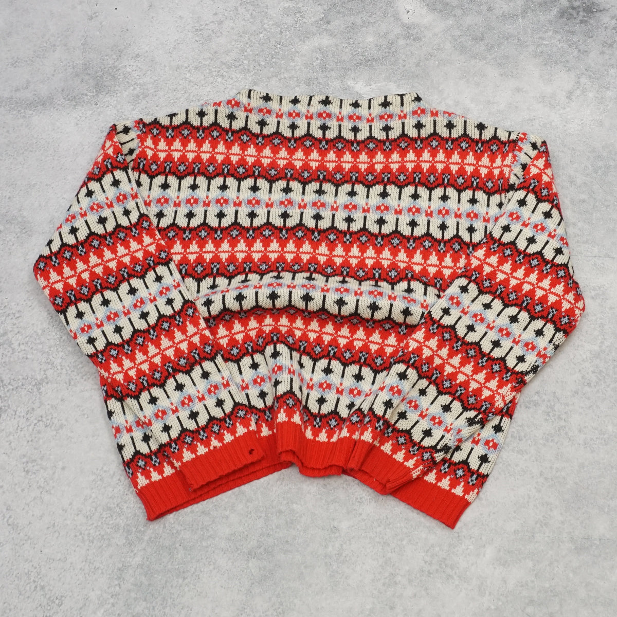60s Arabelle Paris Fair Isle Pure Wool Knit Sweater