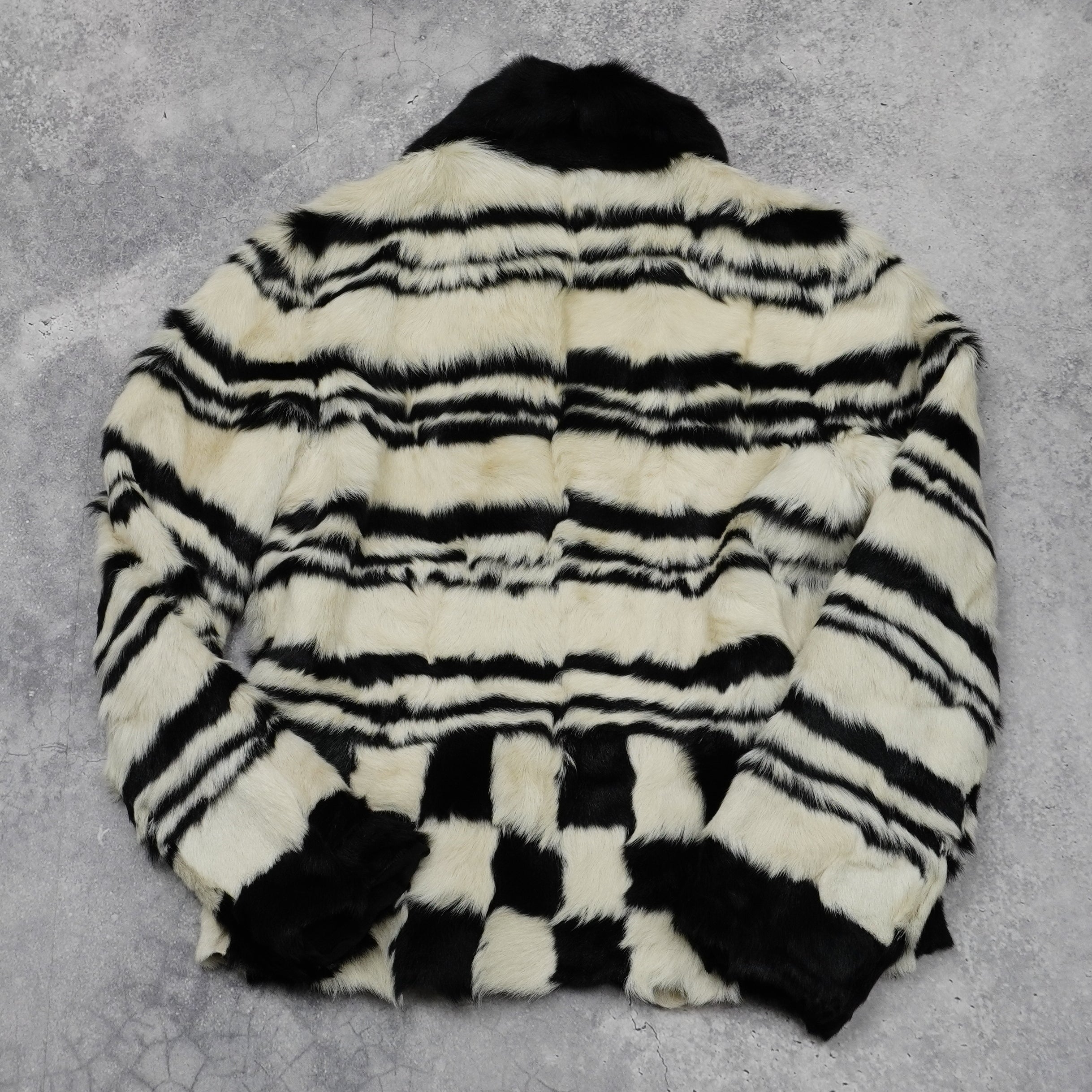 2000s Striped Fur Jacket